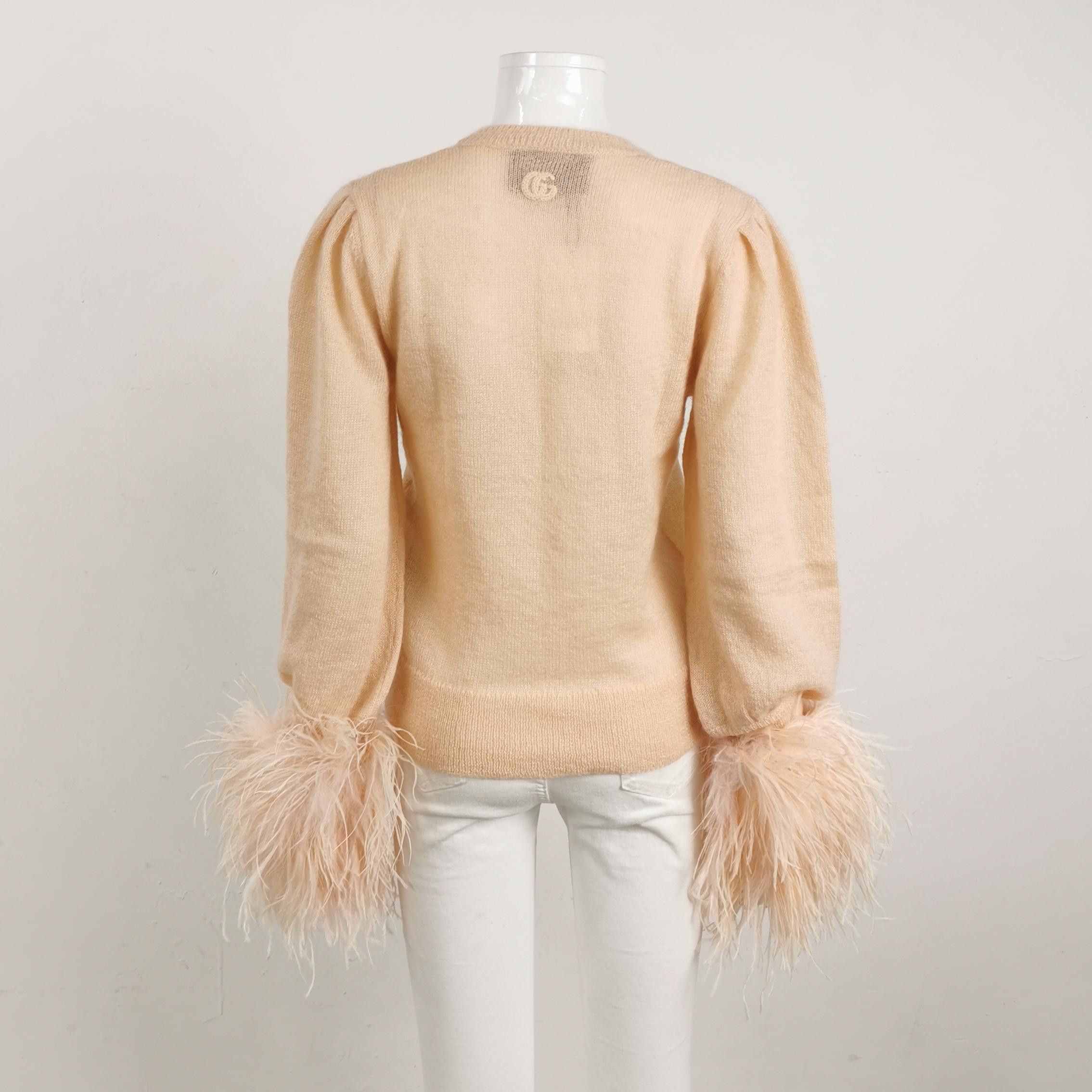 Gucci Gucci Mohair Feather Trim Sweater Size S Size S / US 4 / IT 40 - 2 Thumbnail