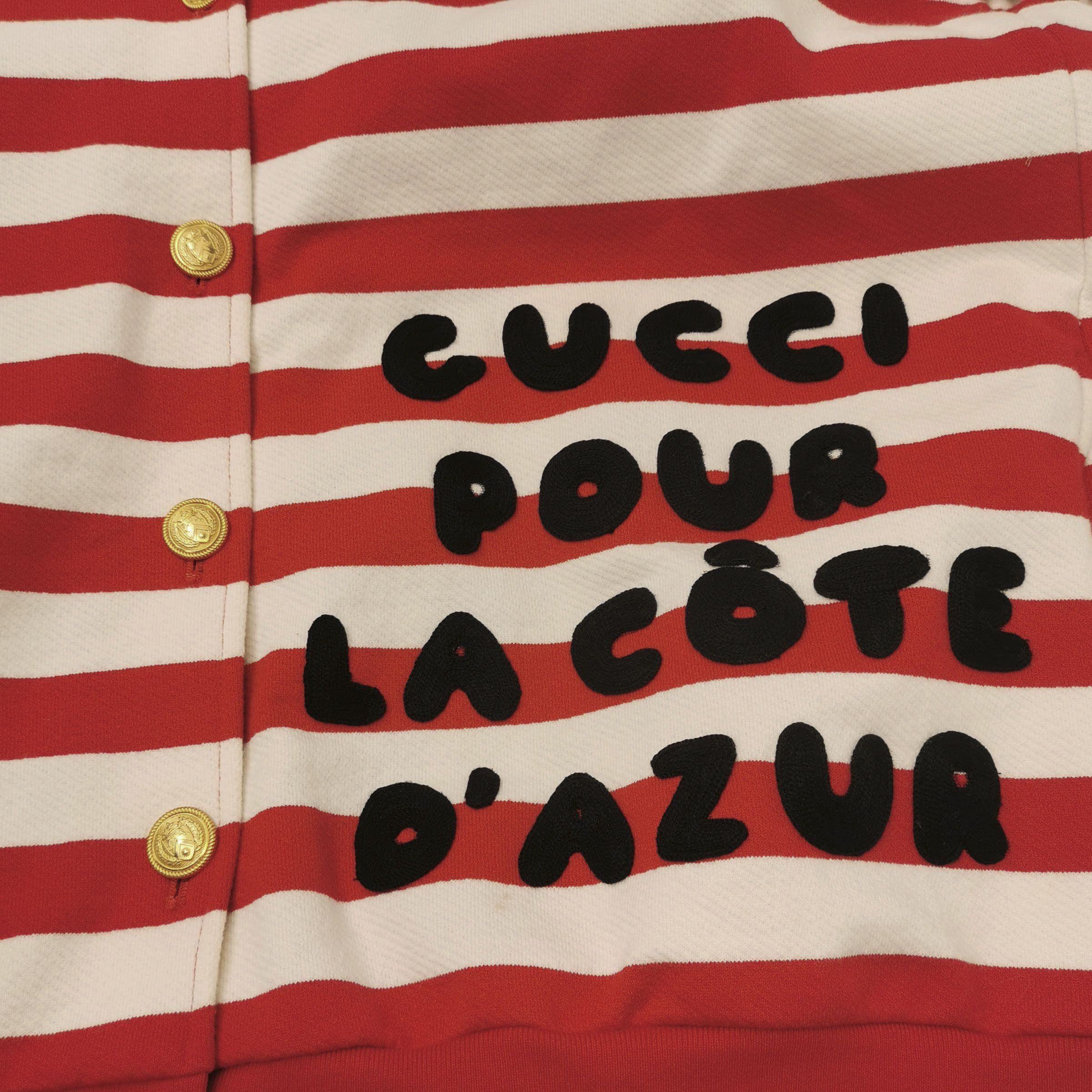Gucci Gucci Striped Embroidered Button-Up Jacket Size S Size US S / EU 44-46 / 1 - 3 Thumbnail