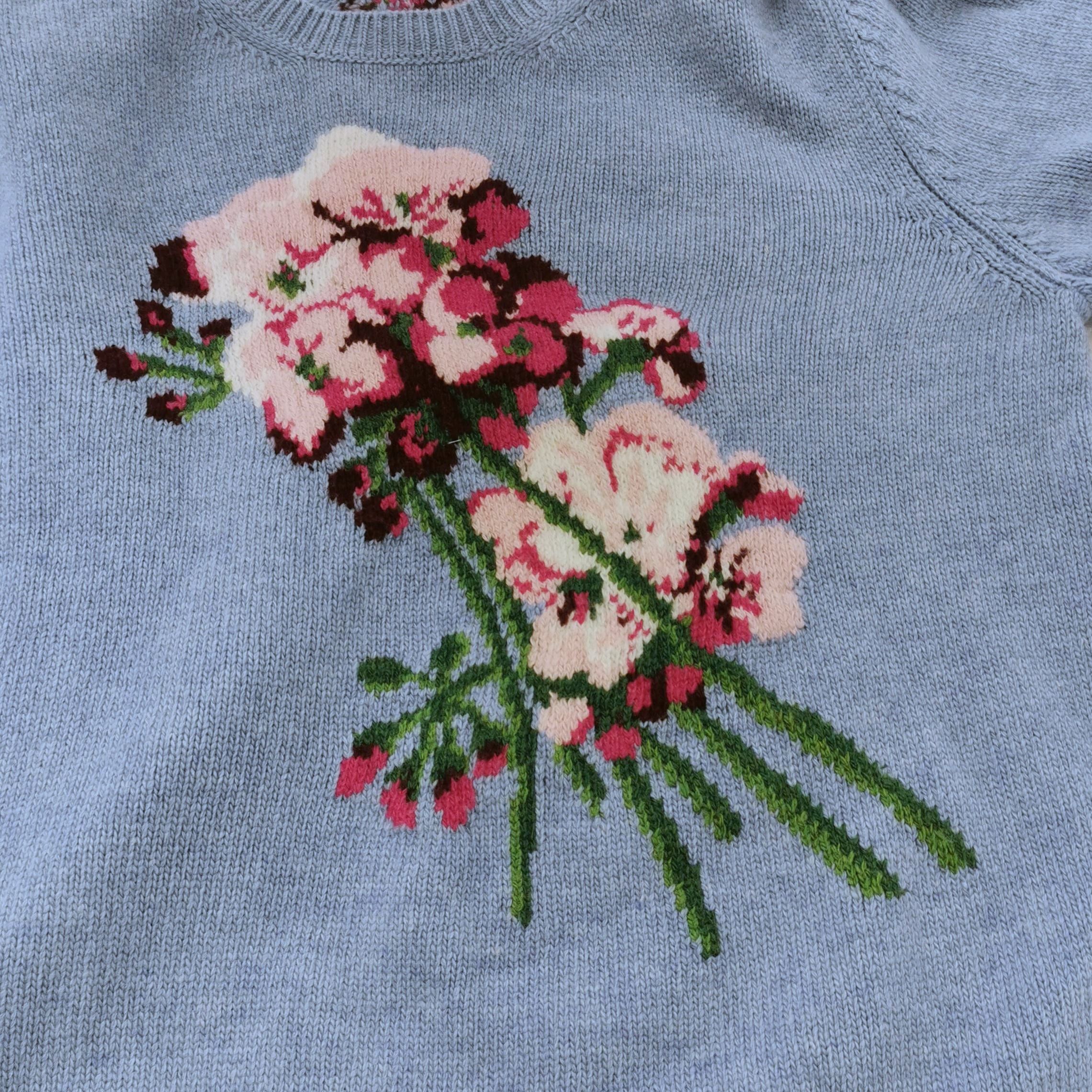 Gucci Gucci Floral Pattern Wool Sweater Size XL Size US XL / EU 56 / 4 - 3 Thumbnail