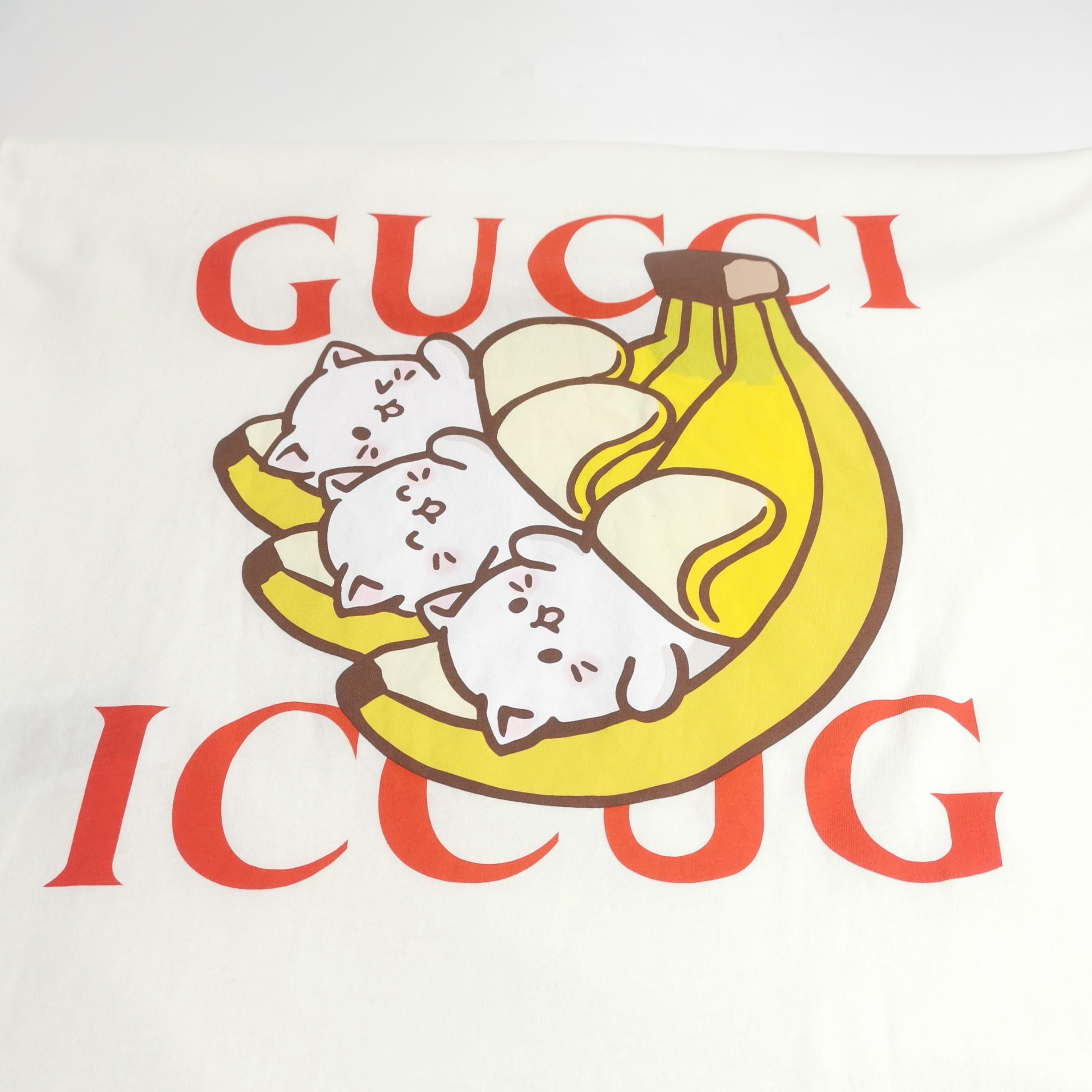Gucci Gucci Cat Banana Print T-Shirt Size L Size US L / EU 52-54 / 3 - 3 Thumbnail