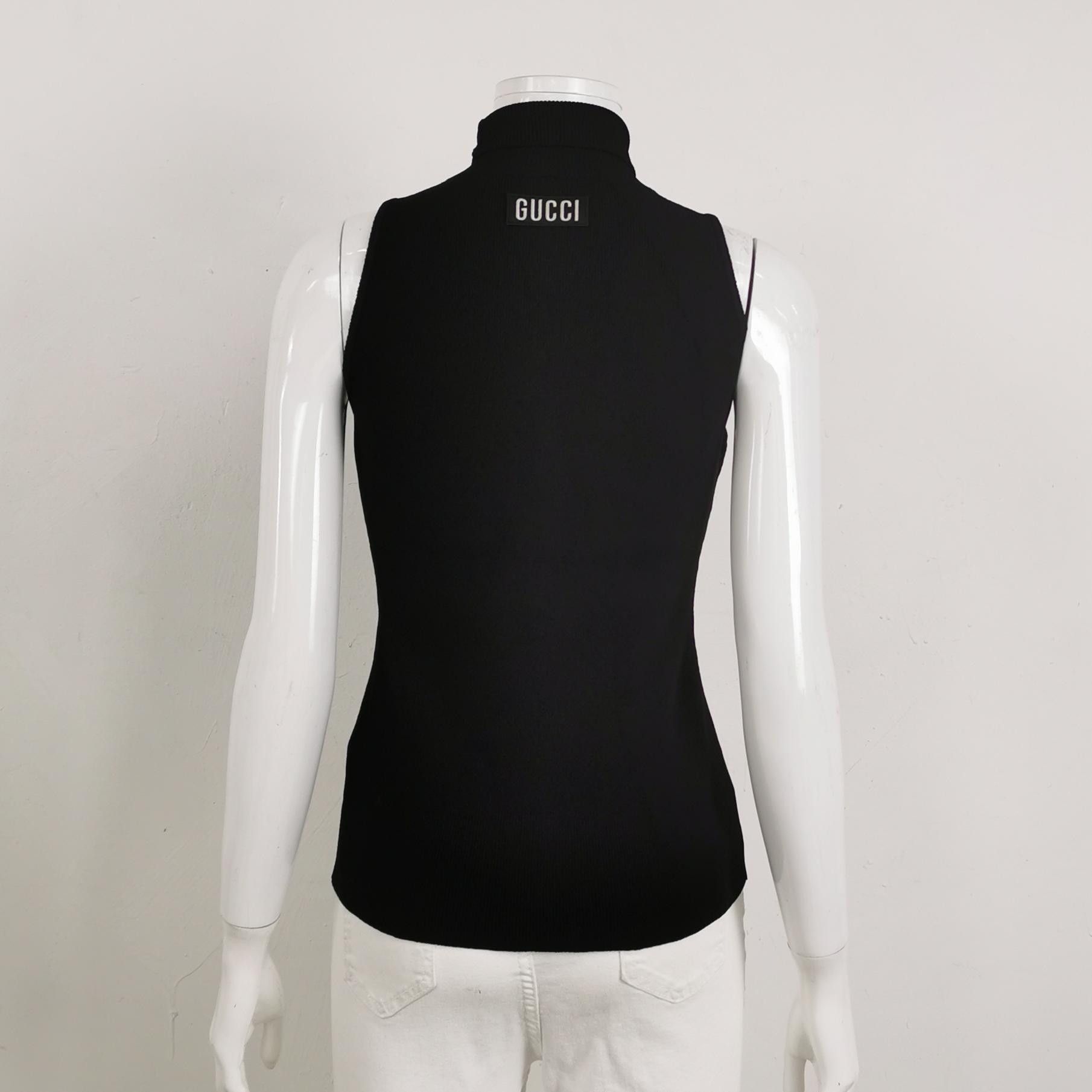 Gucci Gucci Logo Turtleneck Tank Top Size S Size S / US 4 / IT 40 - 2 Thumbnail