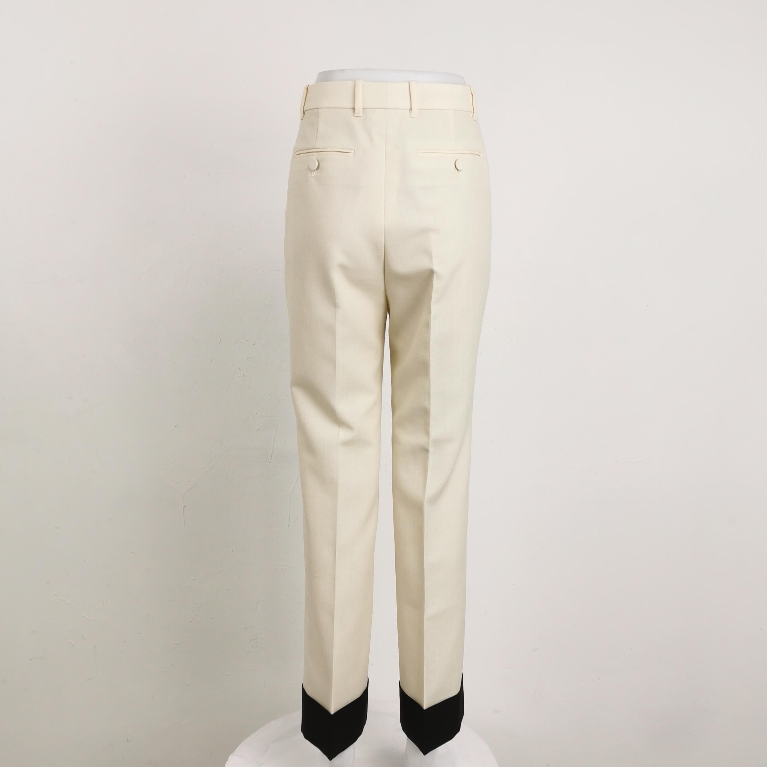 Gucci Gucci Wool Mohair Contrast Cuff Pants IT 36 Size 25" / US 0 / IT 36 - 2 Thumbnail