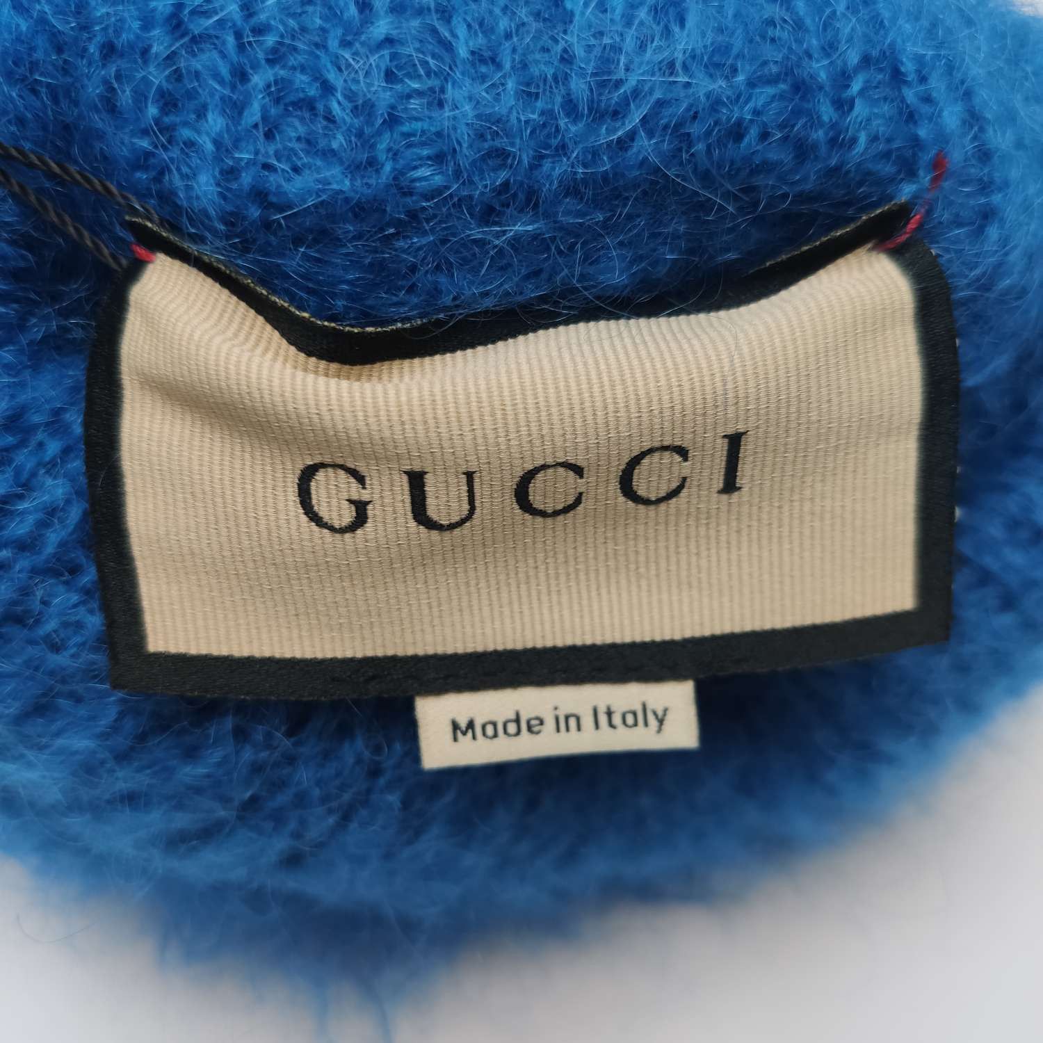 Gucci Gucci Blue Logo Mohair Sweater Size S Size S / US 4 / IT 40 - 4 Thumbnail