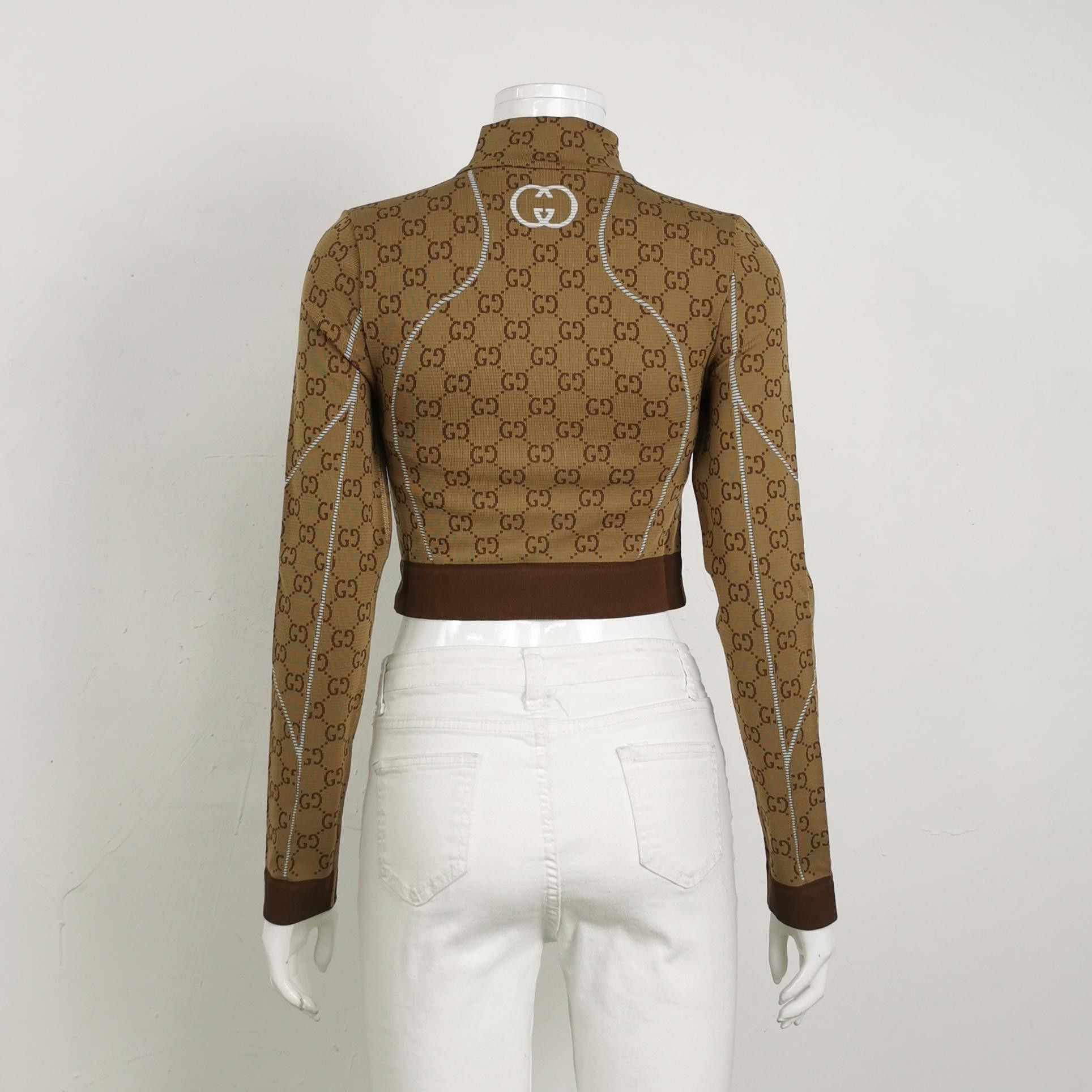 Gucci Gucci Monogram Zip-Up Top Size S Size S / US 4 / IT 40 - 2 Thumbnail