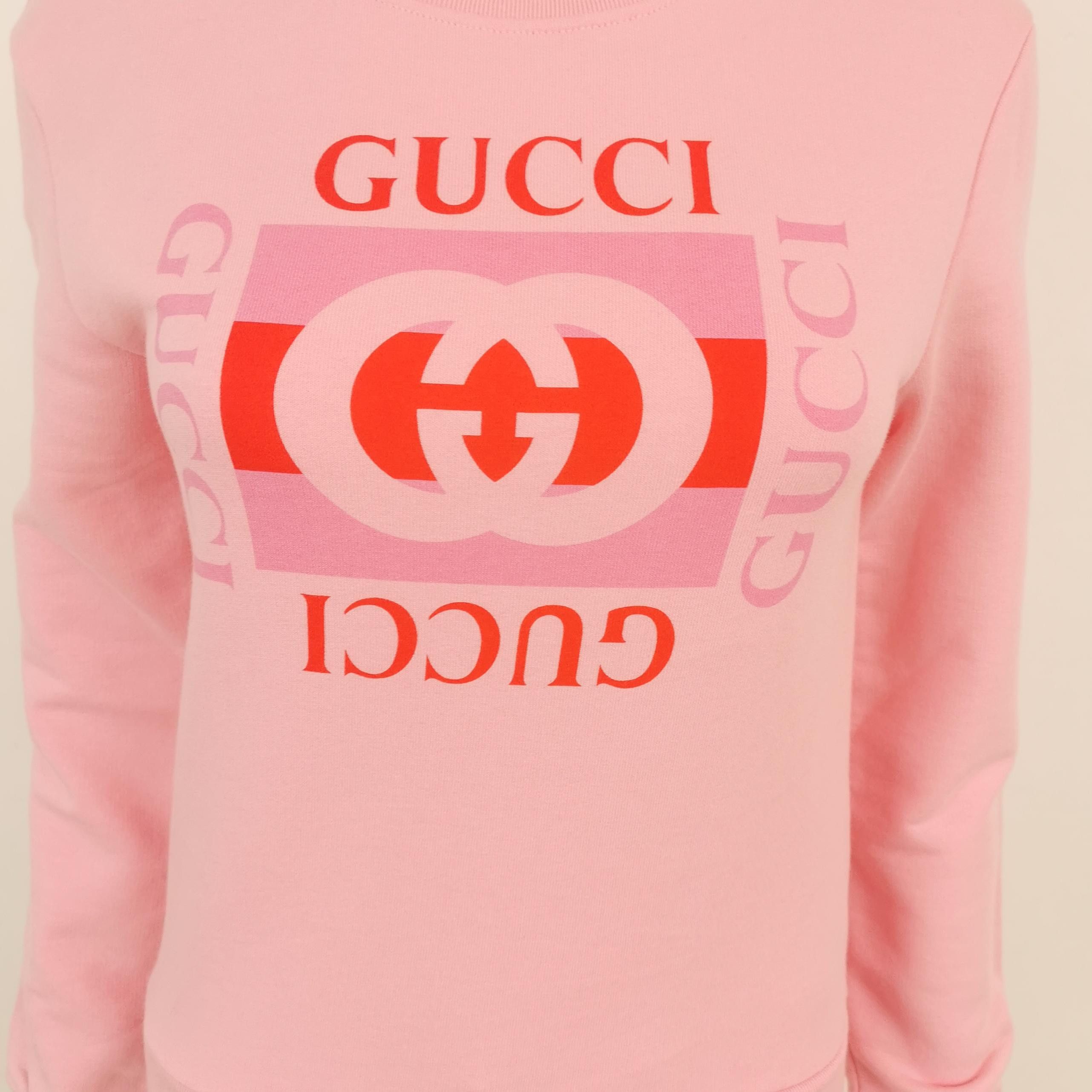 Gucci Gucci Logo Sweatshirt Pink Size XS Size XS / US 0-2 / IT 36-38 - 3 Thumbnail