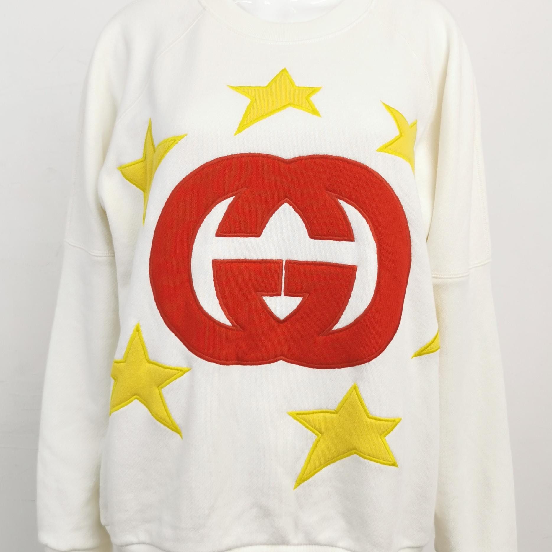 Gucci Gucci Interlocking G Star Crewneck Sweatshirt Size S Size US S / EU 44-46 / 1 - 3 Thumbnail