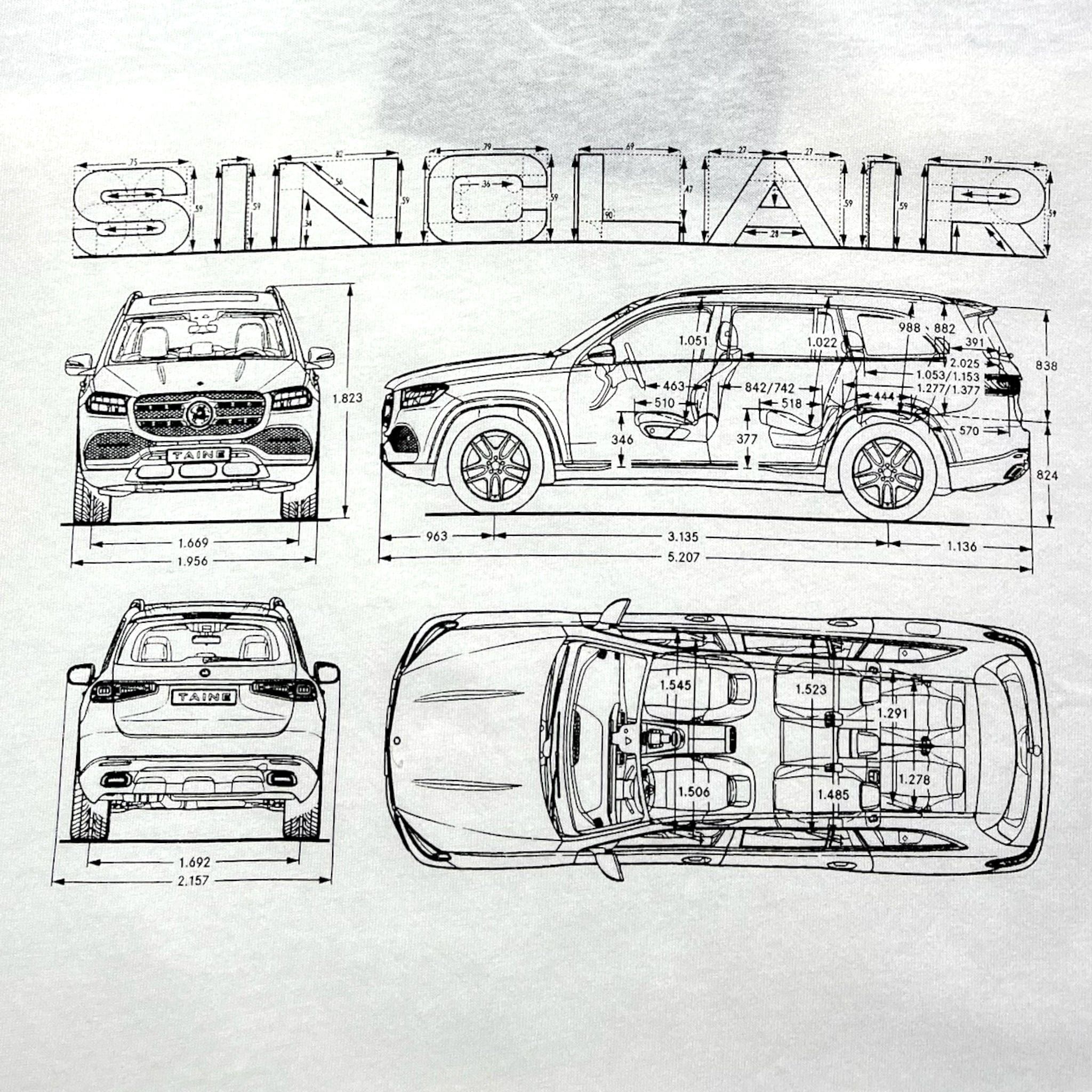 Sinclair Global Blueprint Short Sleeve Tee Shirt White Size US L / EU 52-54 / 3 - 3 Thumbnail