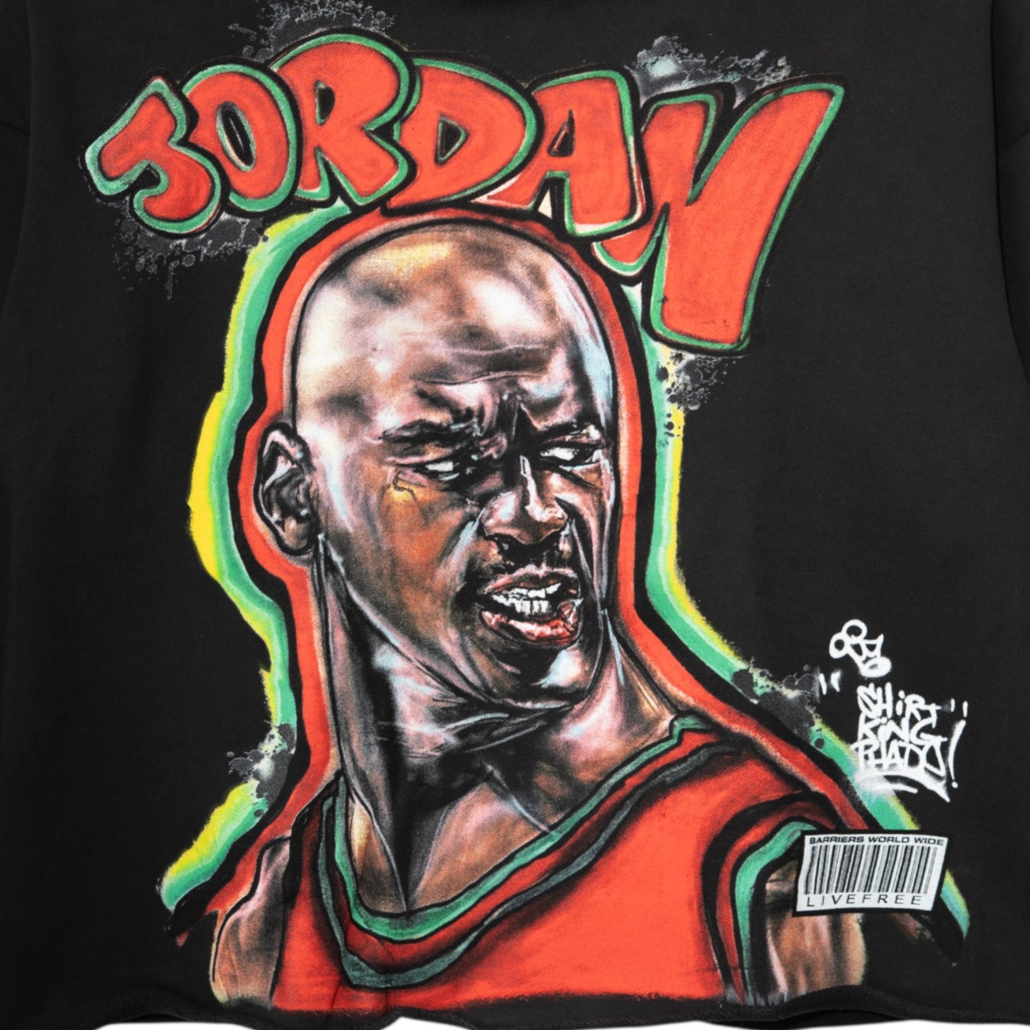 Barriers Michael Jordan Hooded Sweatshirt Black Size US XL / EU 56 / 4 - 3 Thumbnail