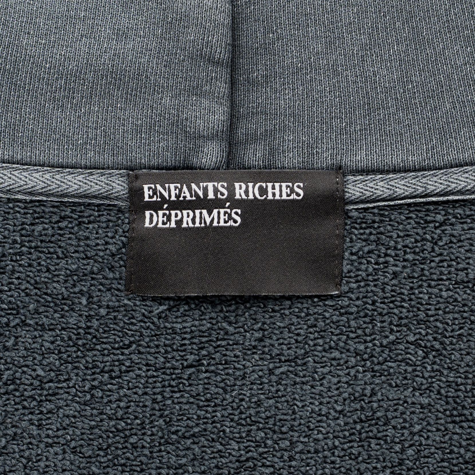 Enfants Riches Deprimes My Role in The War Logo Hooded Sweatshirt Charcoal White Size US M / EU 48-50 / 2 - 5 Thumbnail