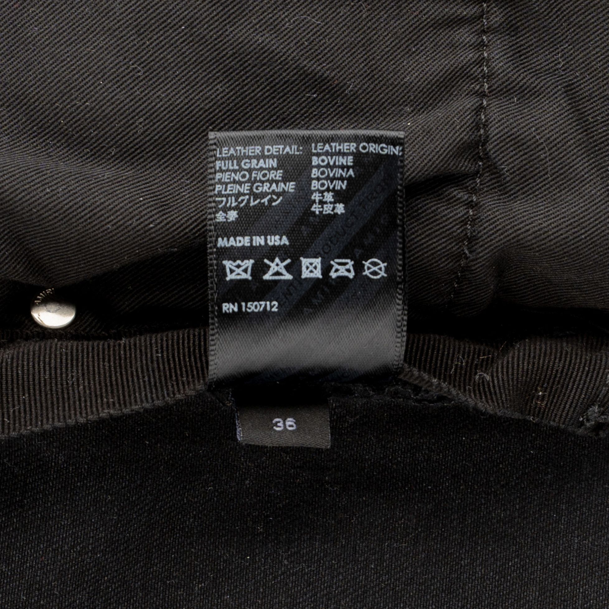 Amiri Amiri MX1 Leather Patch Jeans Aged Black Camo Size US 36 / EU 52 - 7 Thumbnail