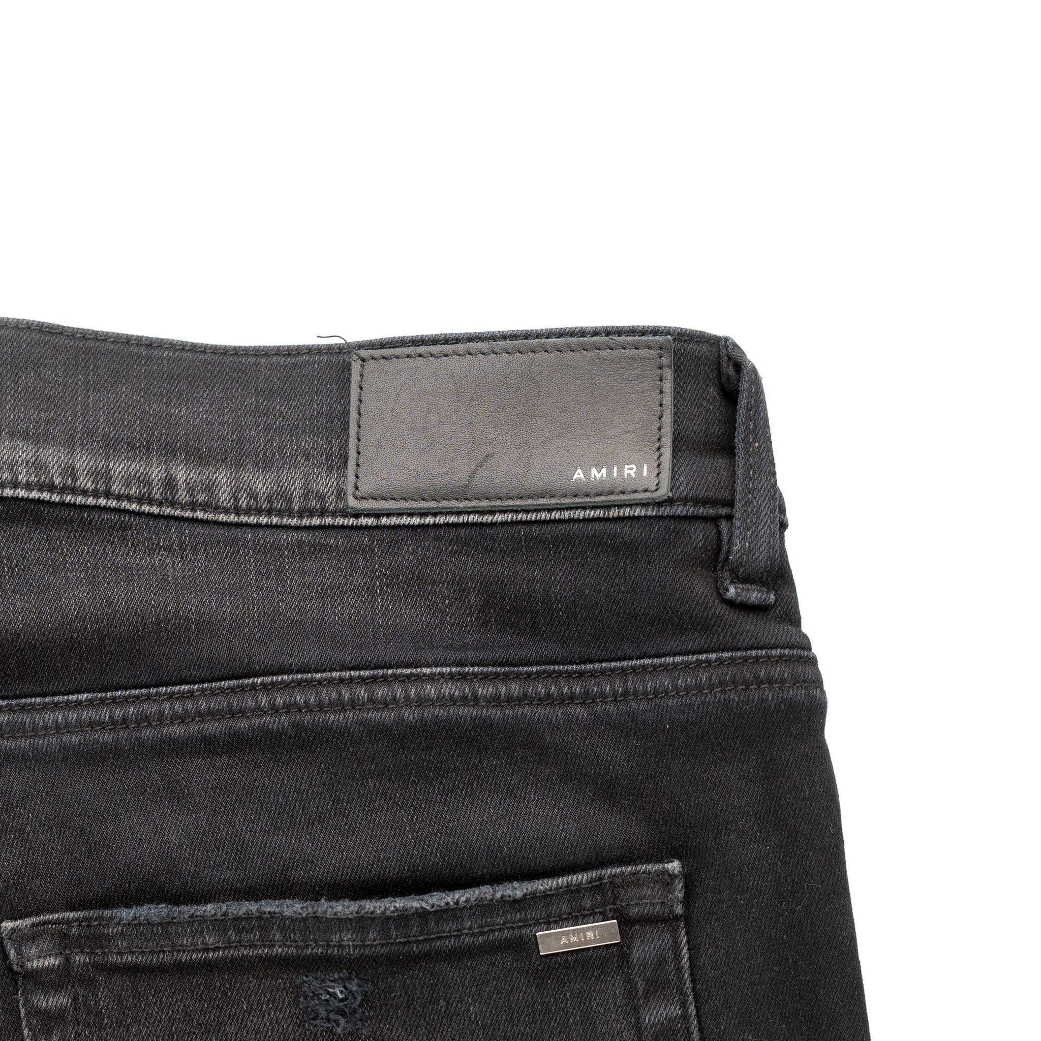 Amiri Amiri MX1 Leather Patch Jeans Aged Black Camo Size US 36 / EU 52 - 4 Thumbnail
