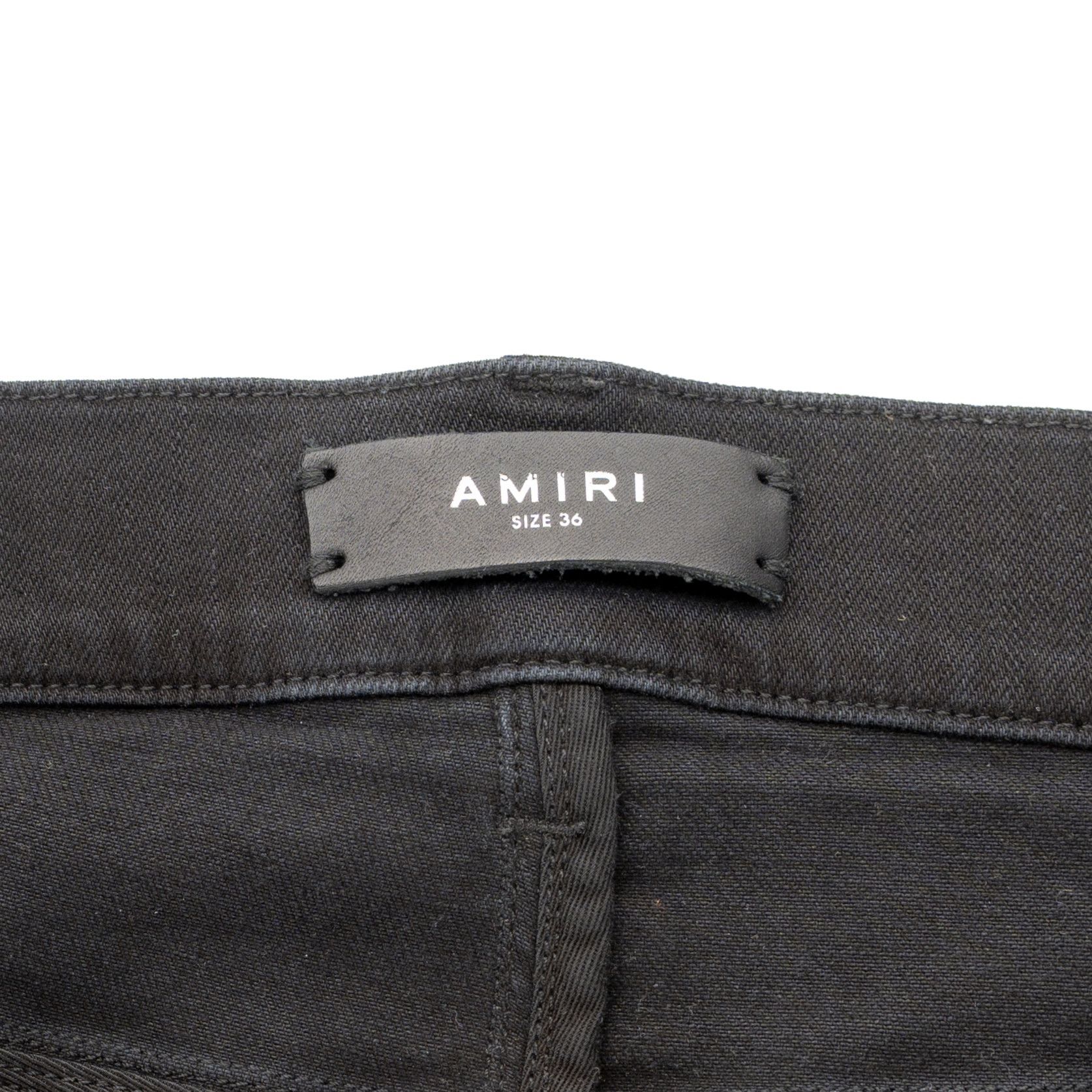 Amiri Amiri MX1 Leather Patch Jeans Aged Black Camo Size US 36 / EU 52 - 5 Thumbnail