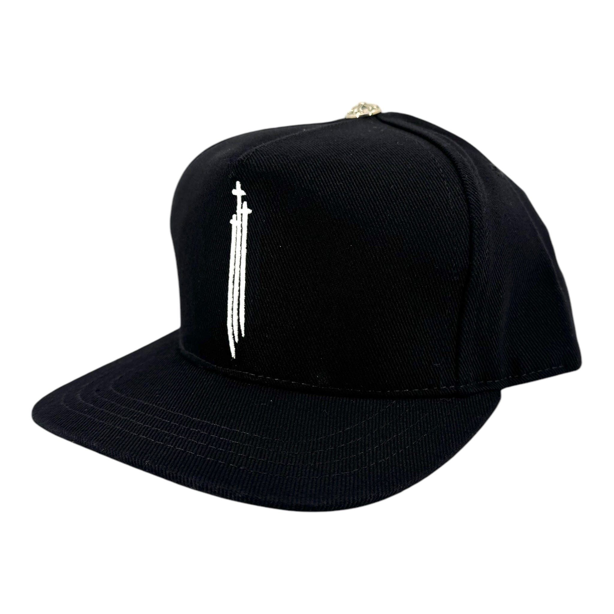 Chrome Hearts Embroidered RS3 Logo Baseball Hat Black White Size ONE SIZE - 5 Thumbnail