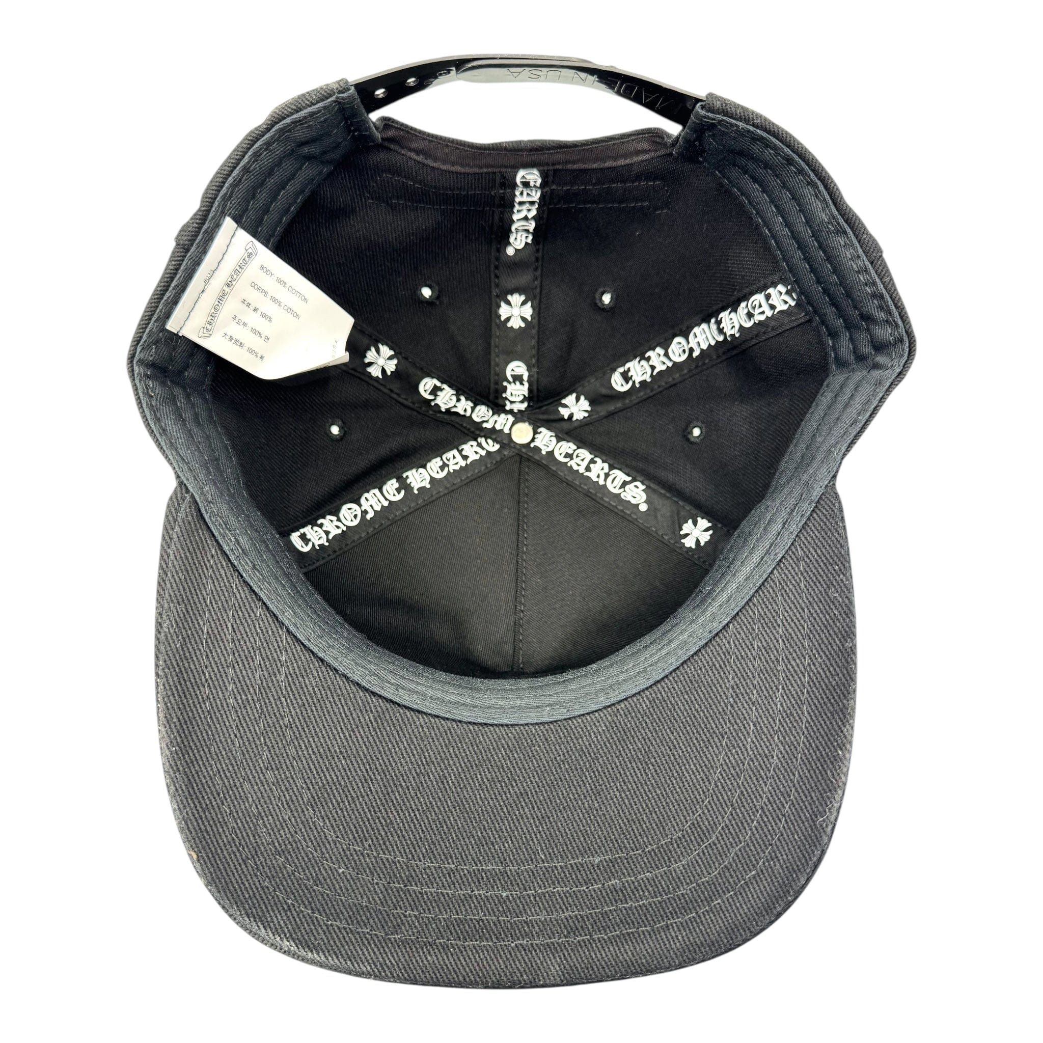 Chrome Hearts Embroidered RS3 Logo Baseball Hat Black White Size ONE SIZE - 8 Thumbnail