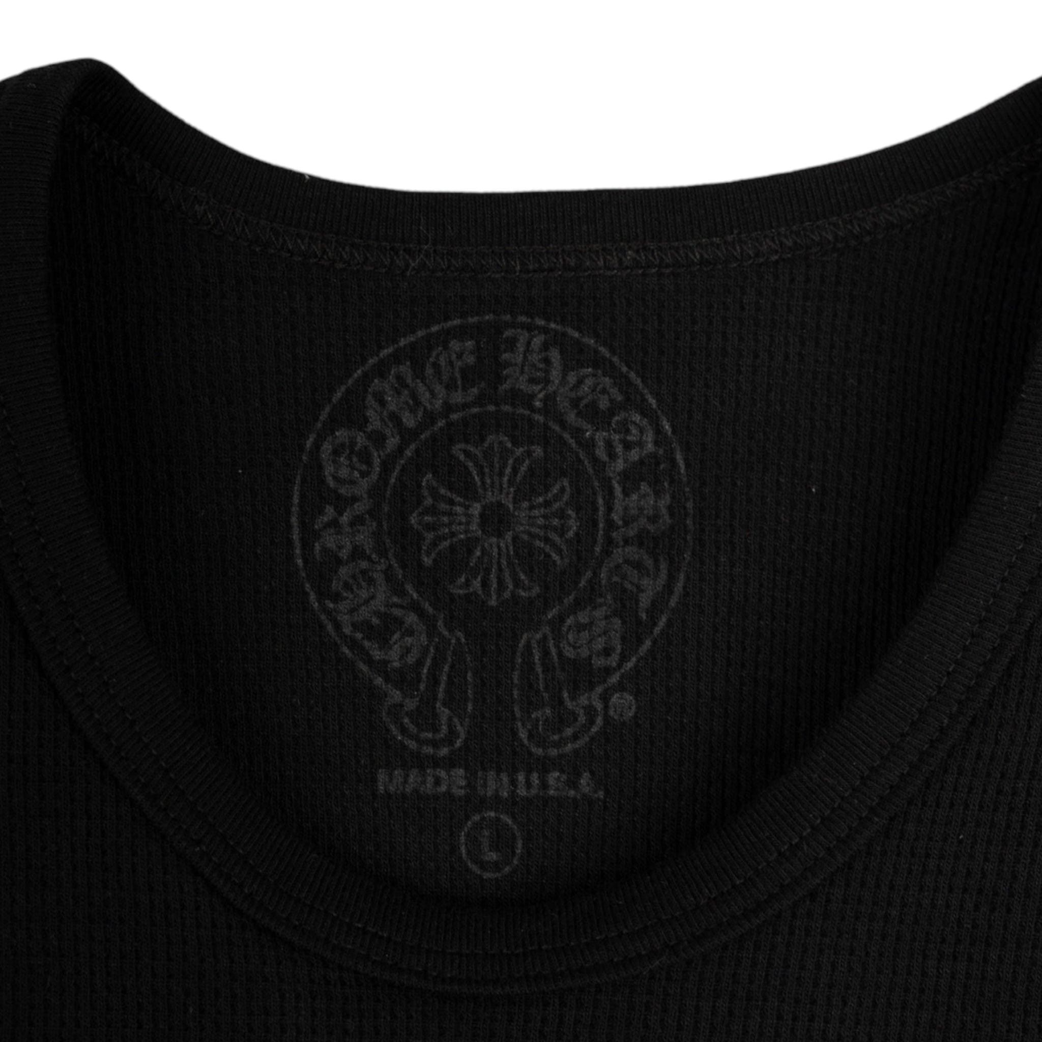 Chrome Hearts Horseshoe Floral Logo Thermal Long Sleeve Tee Shirt Black W Size US L / EU 52-54 / 3 - 4 Thumbnail