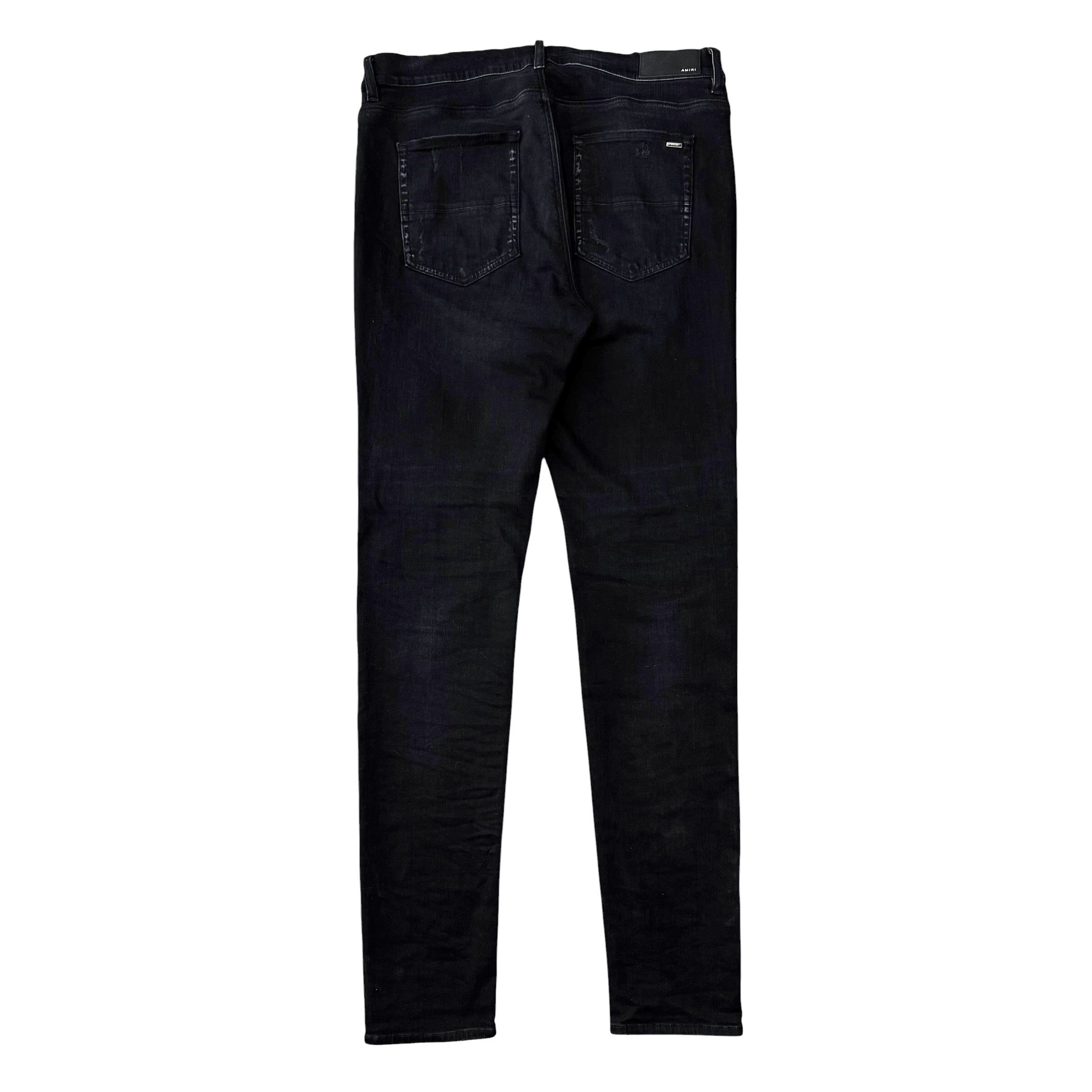 Amiri Amiri MX1 Camo Bandana Patch Jeans Black Size US 38 / EU 54 - 2 Thumbnail