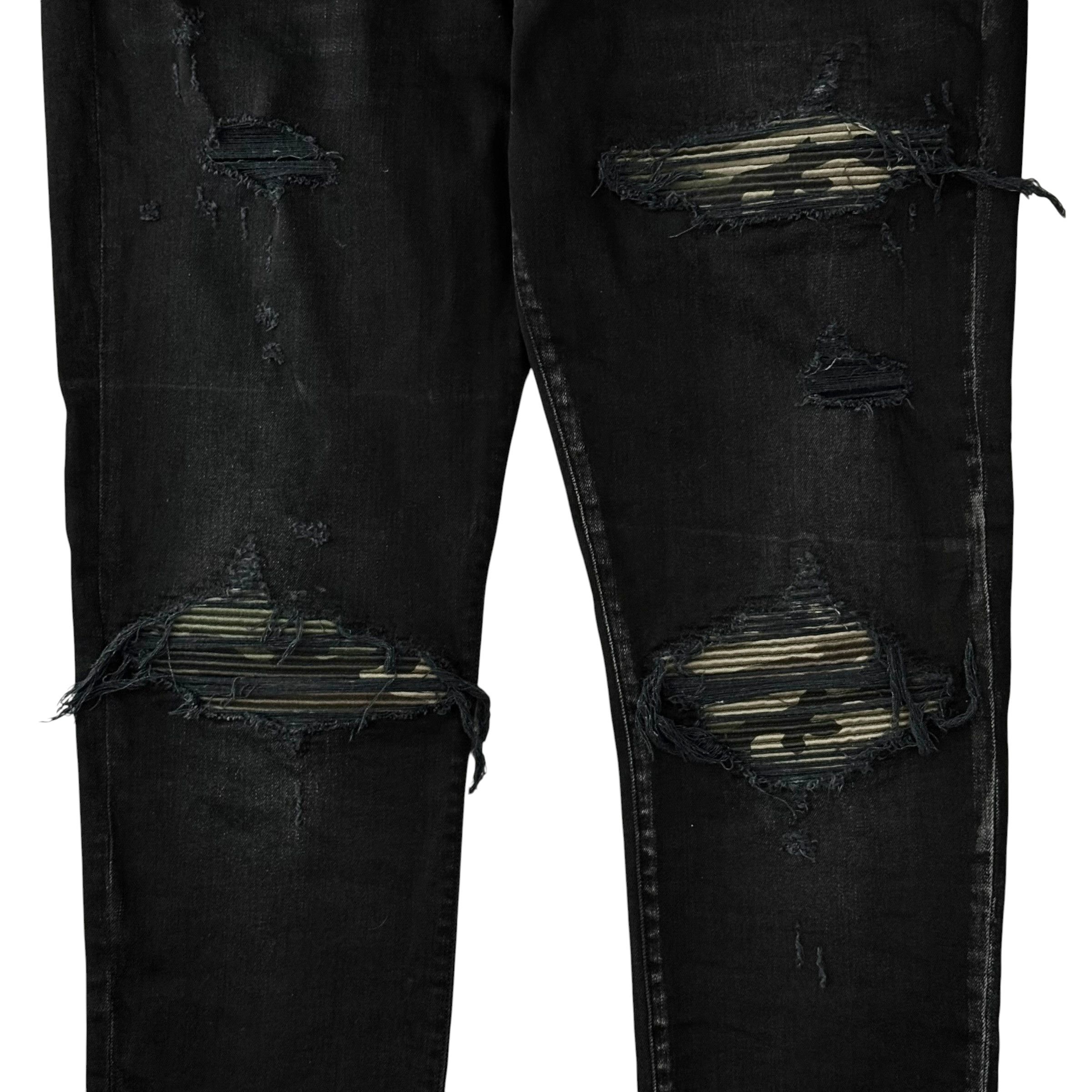 Amiri Amiri MX1 Camo Bandana Patch Jeans Black Size US 38 / EU 54 - 3 Thumbnail