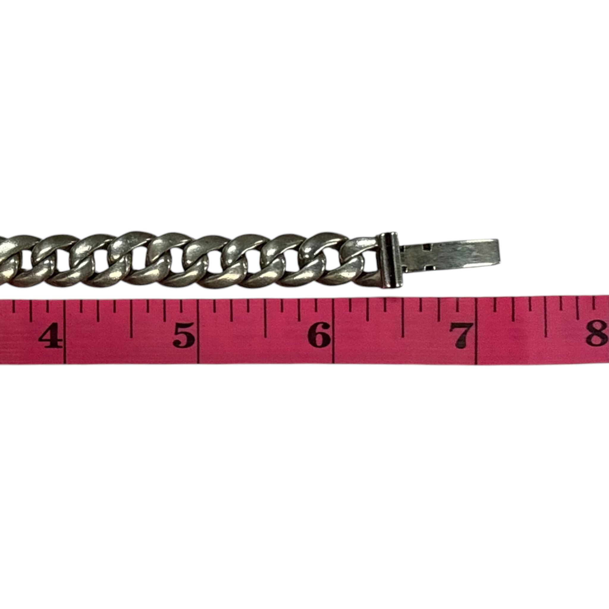 Chrome Hearts Cuban Link Floral ID Bracelet Silver (7 Inch) Size ONE SIZE - 6 Thumbnail