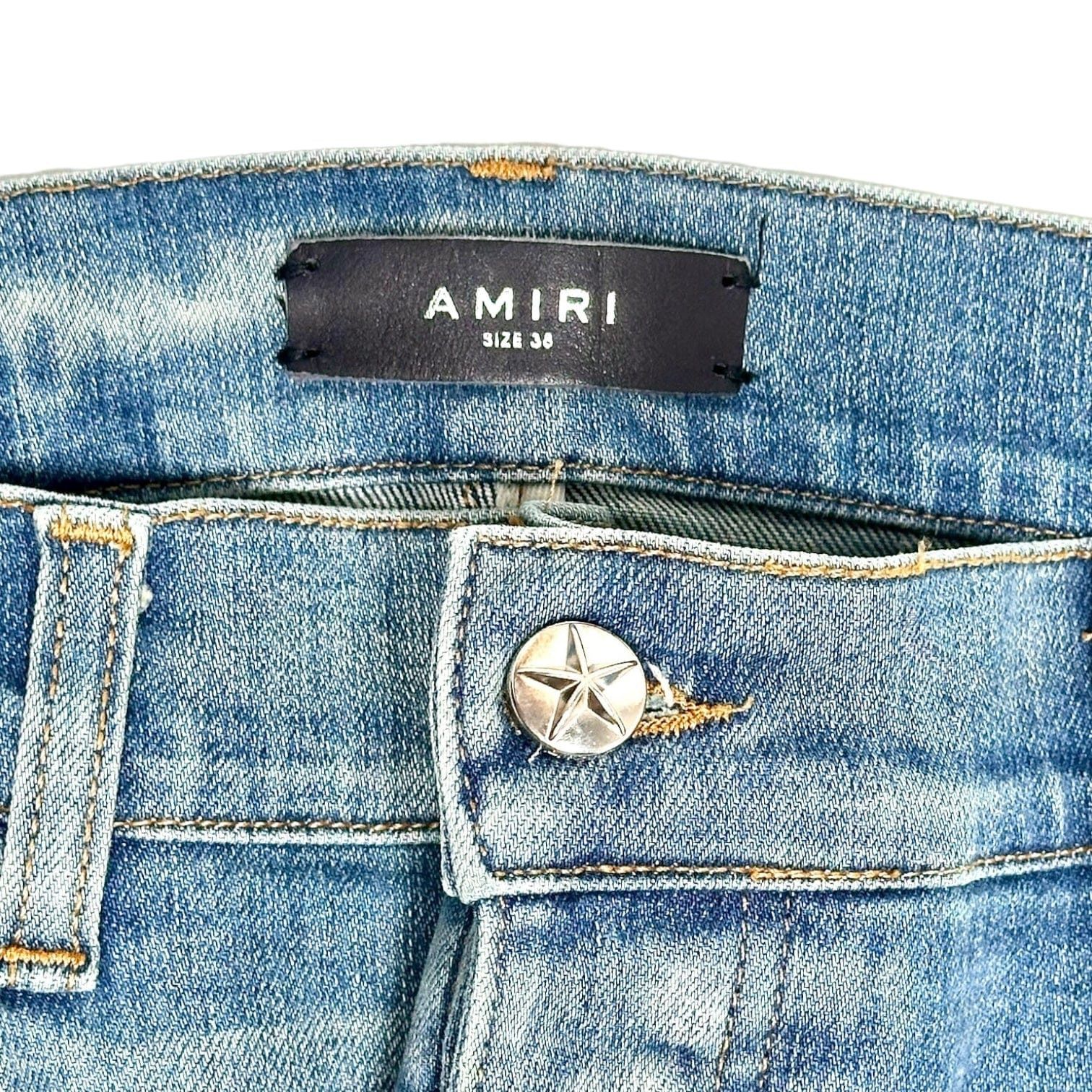 Amiri Amiri x Chemist Leather Star Jeans Clay Indigo Size US 38 / EU 54 - 5 Thumbnail