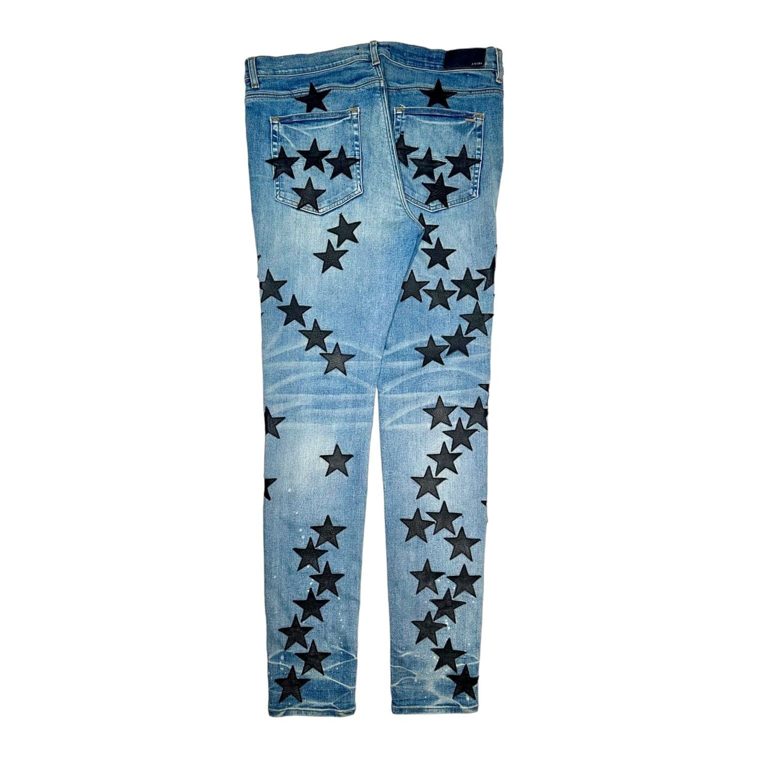 Amiri Amiri x Chemist Leather Star Jeans Clay Indigo Size US 38 / EU 54 - 2 Thumbnail