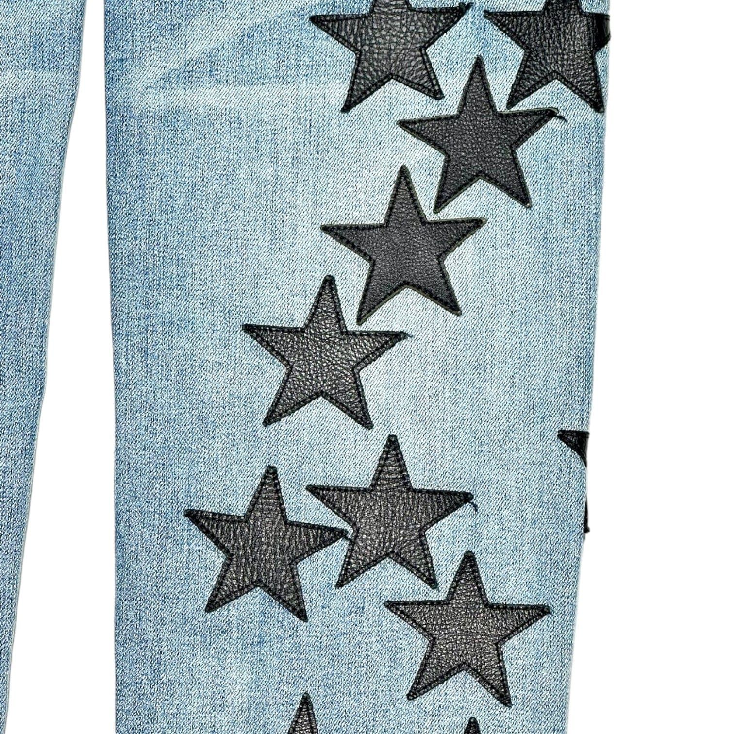 Amiri Amiri x Chemist Leather Star Jeans Clay Indigo Size US 38 / EU 54 - 4 Thumbnail