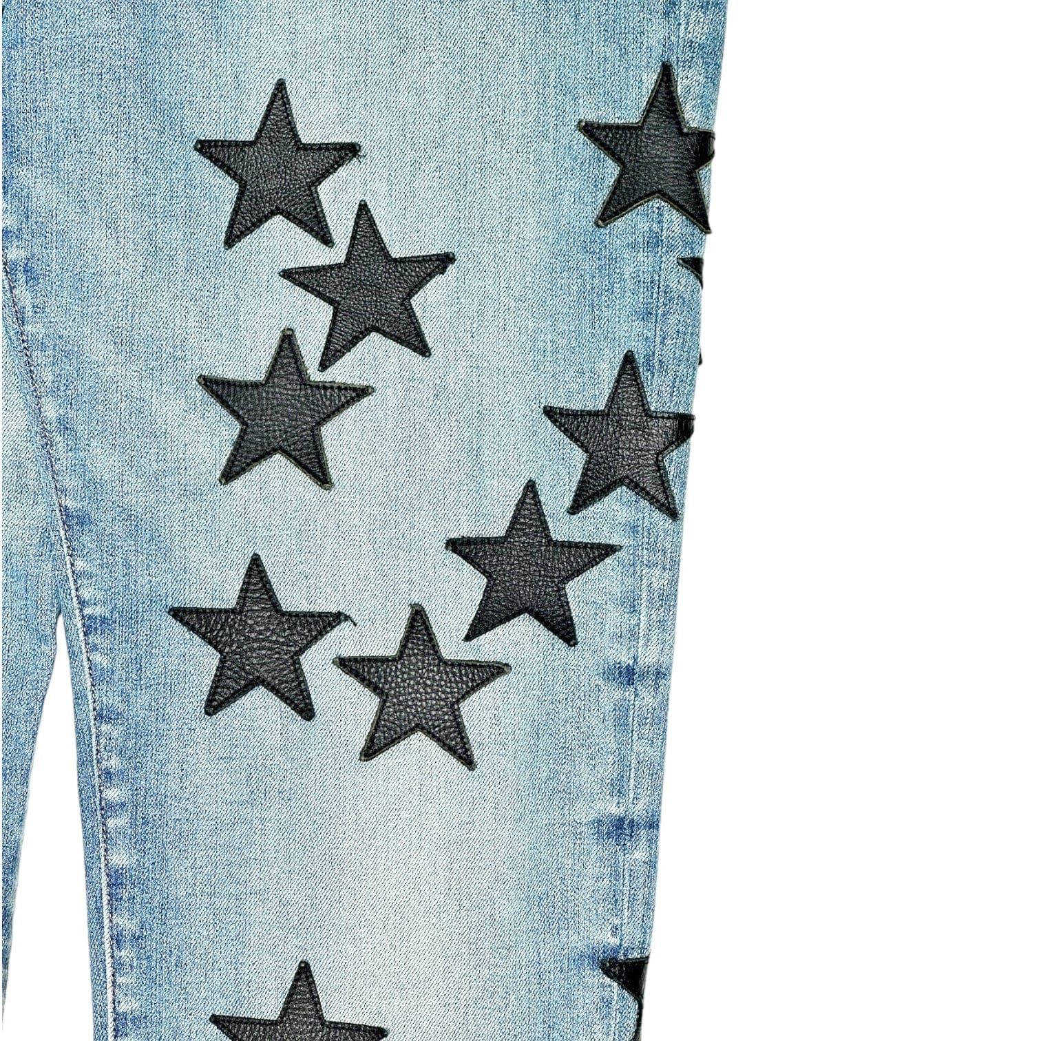 Amiri Amiri x Chemist Leather Star Jeans Clay Indigo Size US 38 / EU 54 - 3 Thumbnail