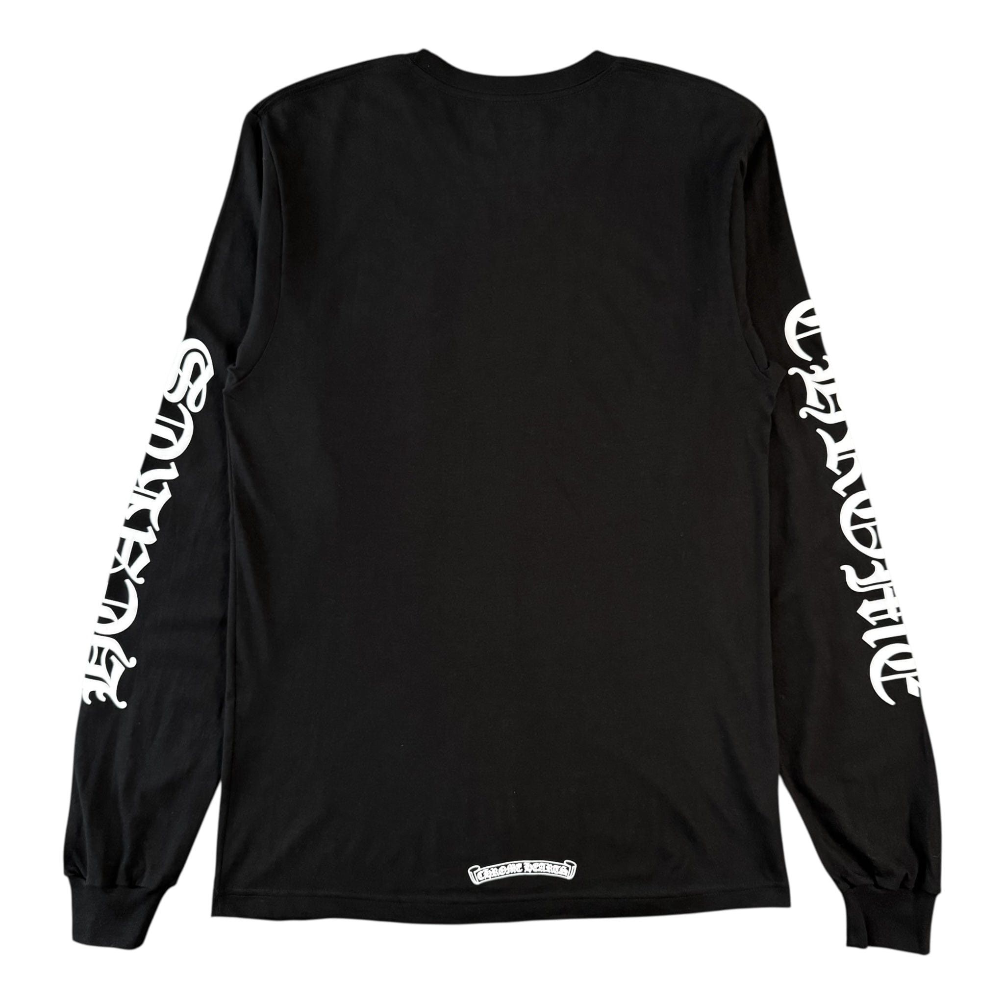 Chrome Hearts Neck Logo Long Sleeve Tee Shirt Black White Size US XL / EU 56 / 4 - 2 Thumbnail