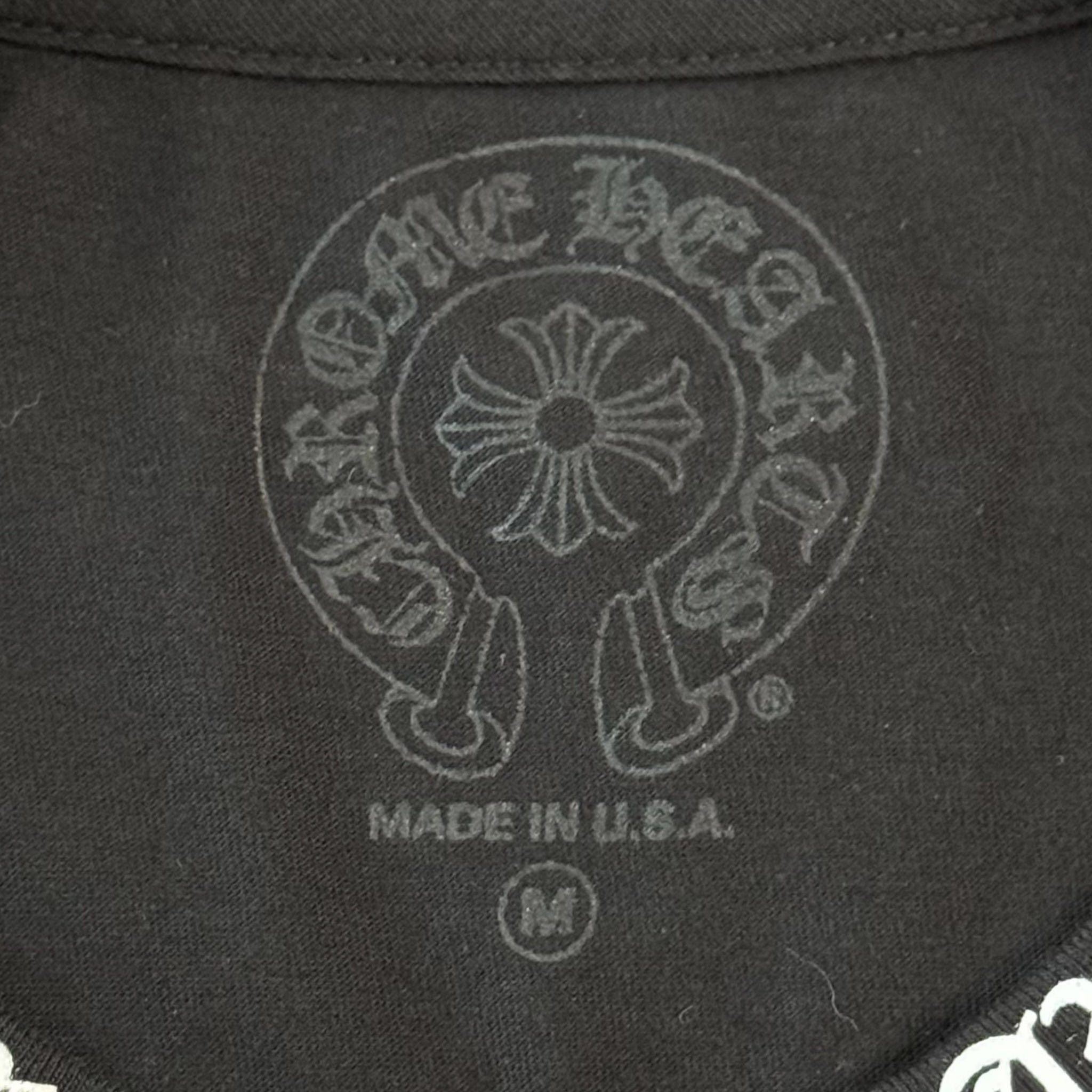 Chrome Hearts Neck Logo Long Sleeve Tee Shirt Black White Size US XL / EU 56 / 4 - 4 Thumbnail