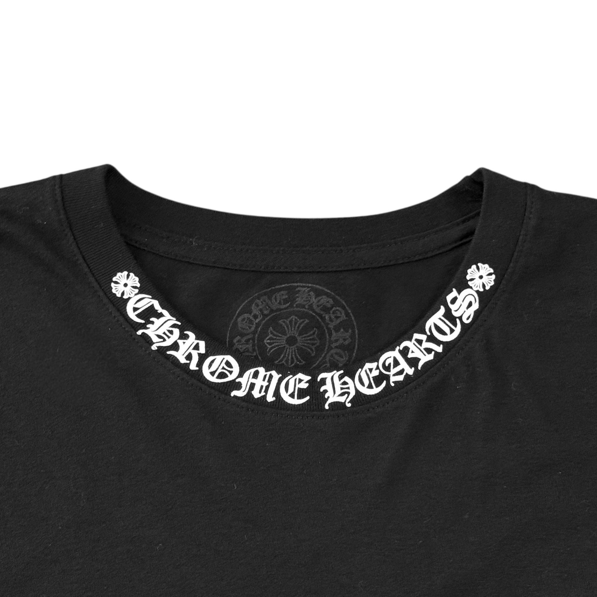 Chrome Hearts Neck Logo Long Sleeve Tee Shirt Black White Size US XXL / EU 58 / 5 - 3 Thumbnail