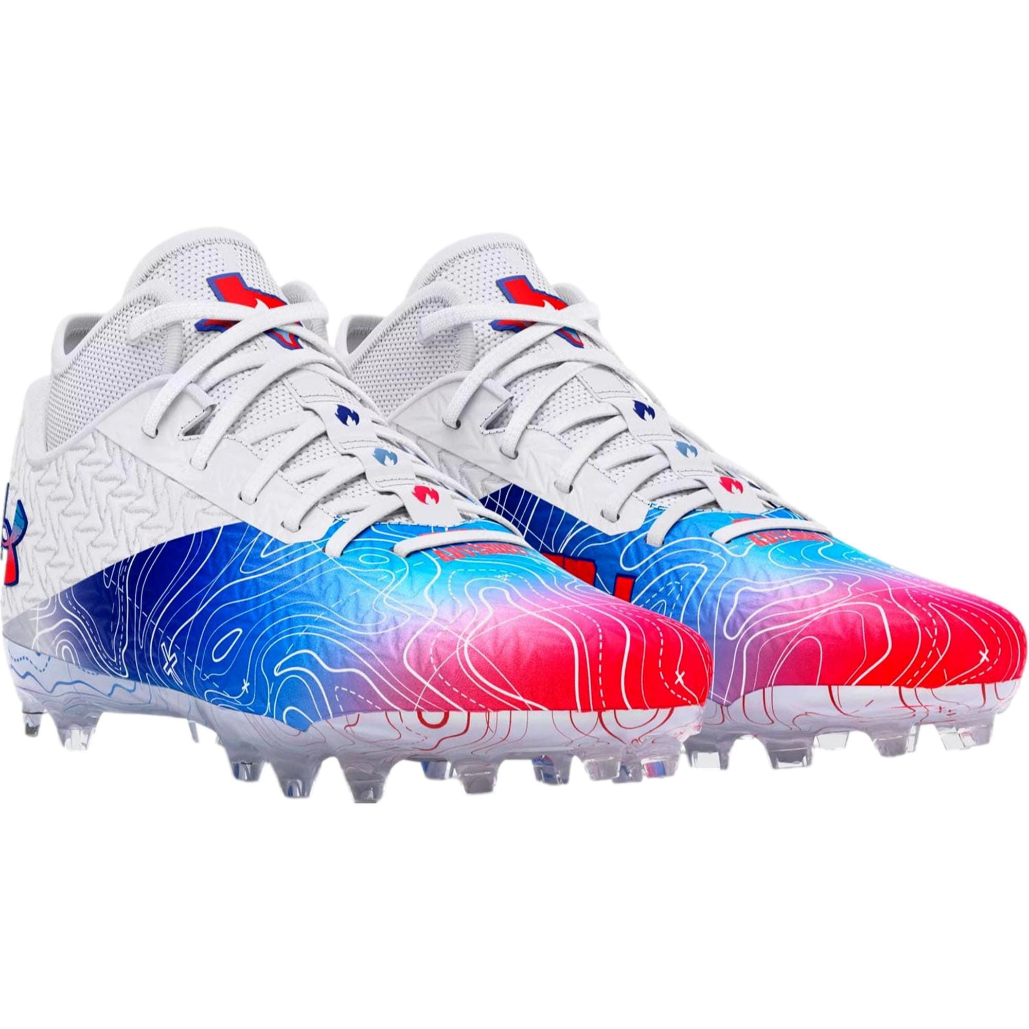 Under Armour Spotlight Clone 4 MC TX White / Blue 3027295-100 Size US 9.5 / EU 42-43 - 4 Thumbnail