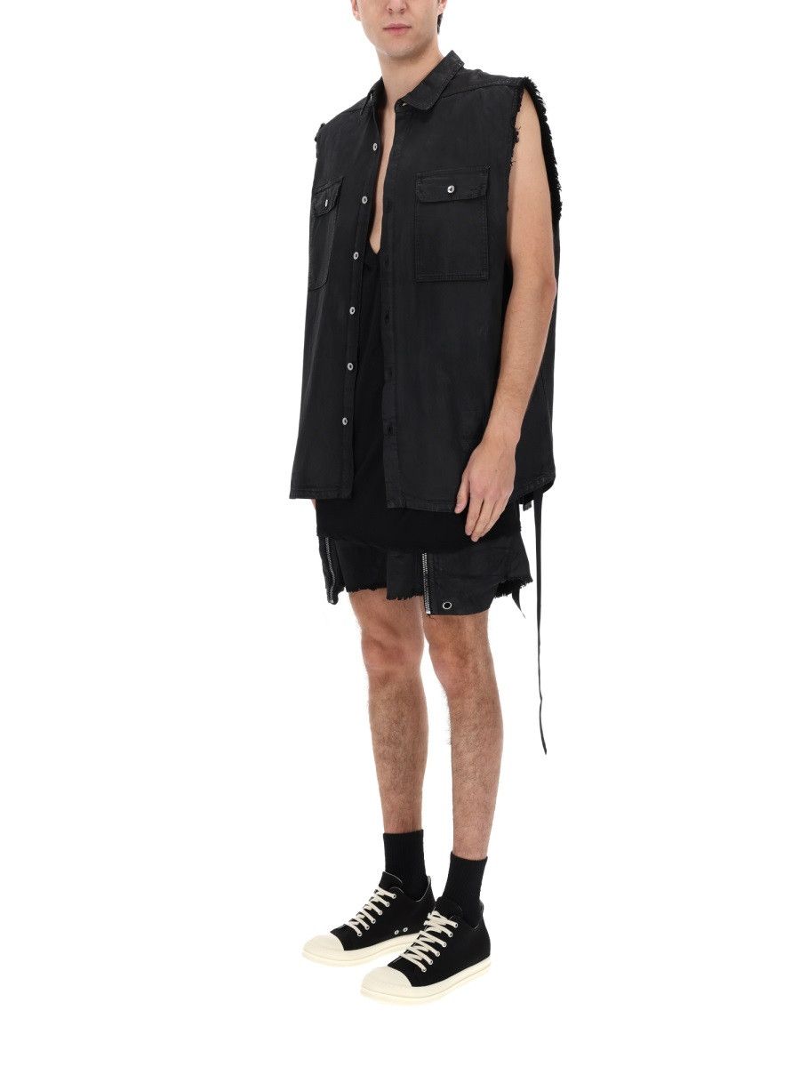 Rick Owens Drkshdw RICK OWENS DRKSHDW "SL TOMMY JUMBO" JACKET - BLACK Size US M / EU 48-50 / 2 - 2 Thumbnail