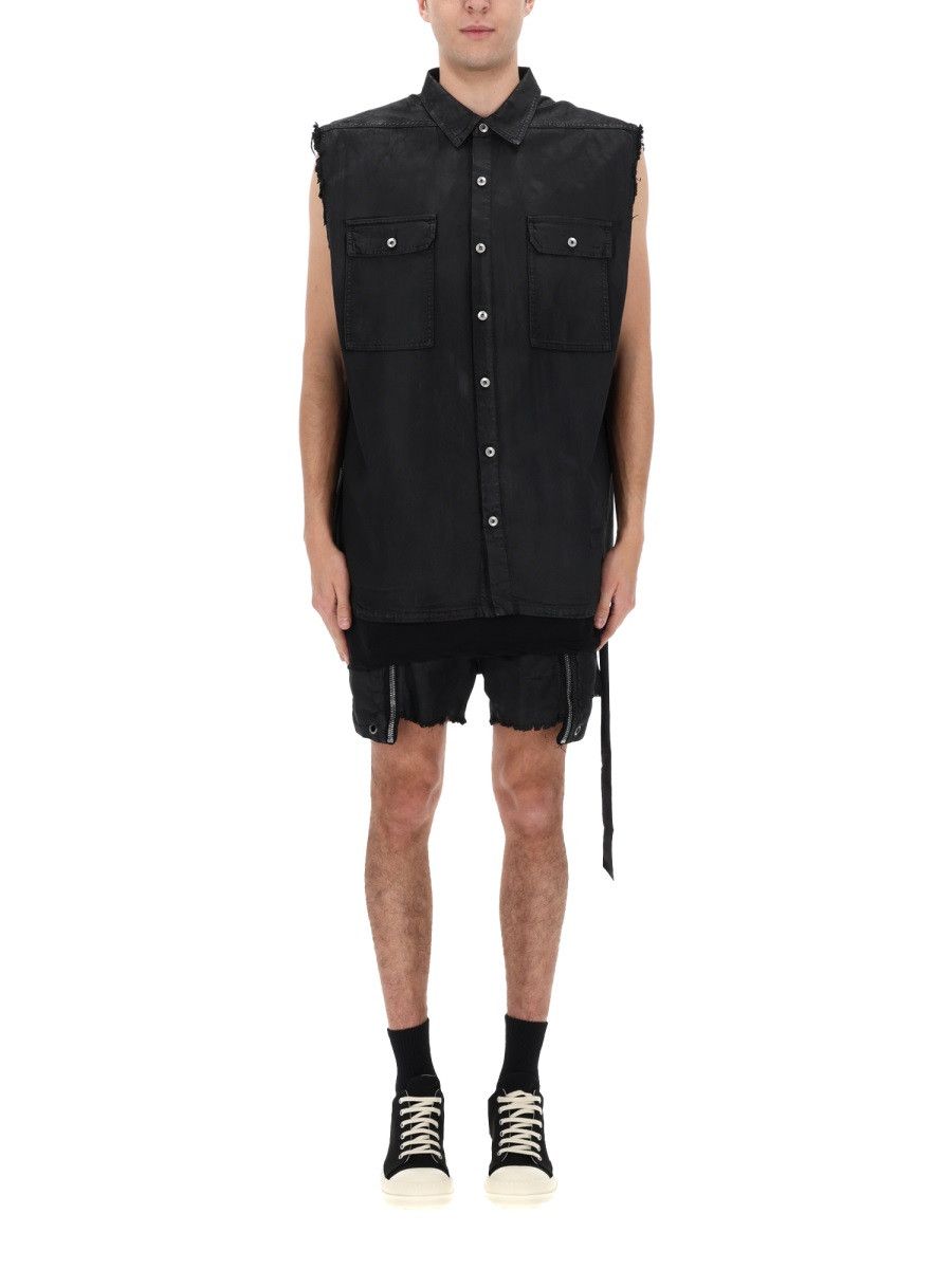 Rick Owens Drkshdw RICK OWENS DRKSHDW "SL TOMMY JUMBO" JACKET - BLACK Size US M / EU 48-50 / 2 - 4 Thumbnail