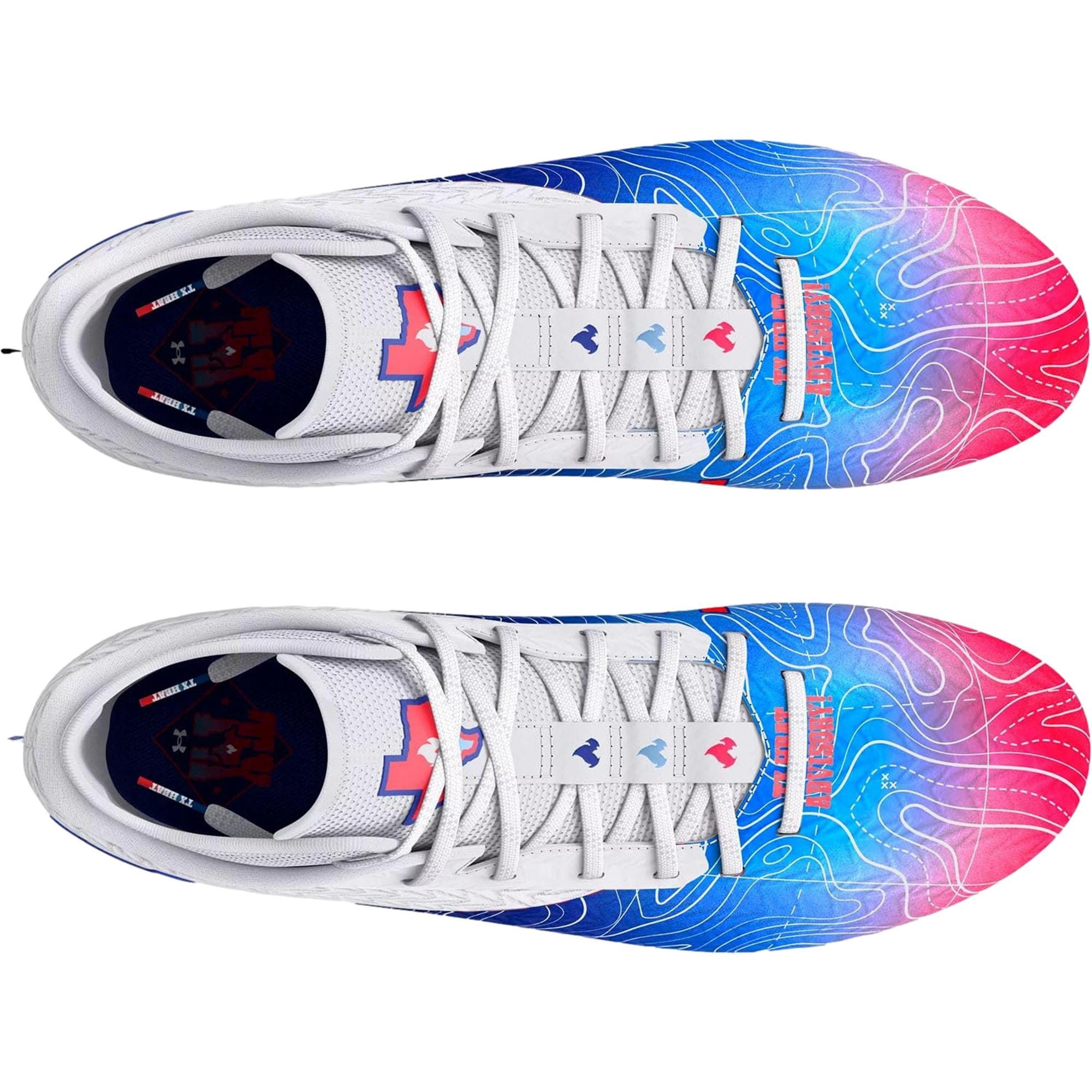 Under Armour Spotlight Clone 4 MC TX White / Blue 3027295-100 Size US 10 / EU 43 - 3 Thumbnail