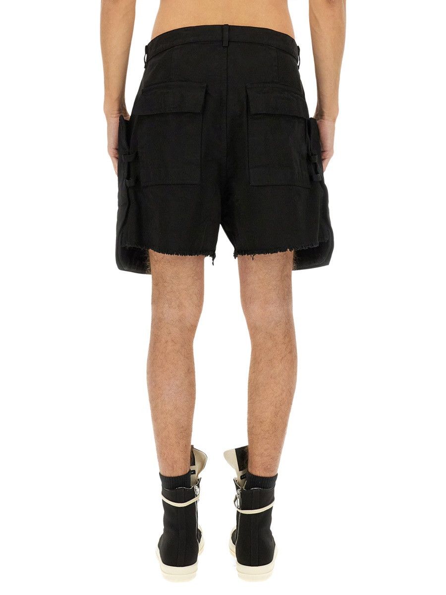 Rick Owens Drkshdw RICK OWENS DRKSHDW BERMUDA CARGO - BLACK (JEANS 32) Size US 32 / EU 48 - 3 Thumbnail