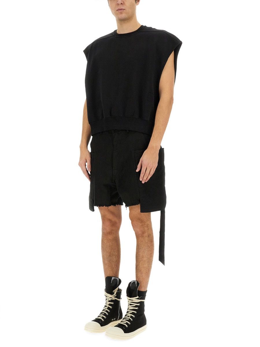 Rick Owens Drkshdw RICK OWENS DRKSHDW BERMUDA CARGO - BLACK (JEANS 32) Size US 32 / EU 48 - 2 Thumbnail