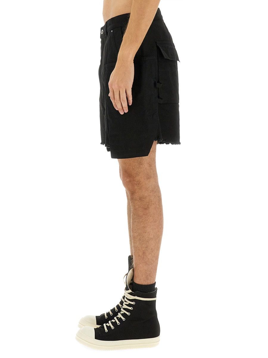 Rick Owens Drkshdw RICK OWENS DRKSHDW BERMUDA CARGO - BLACK (JEANS 32) Size US 32 / EU 48 - 4 Thumbnail