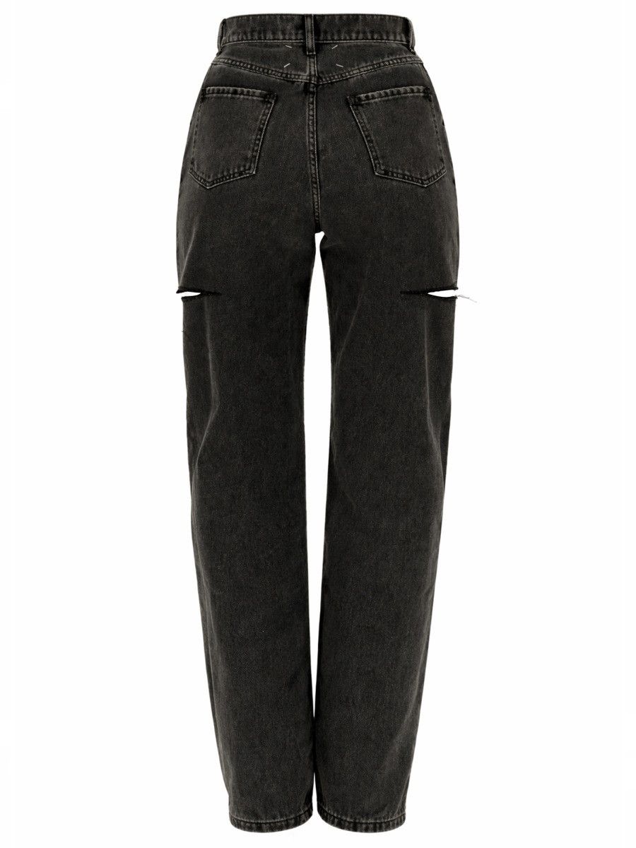 Maison Margiela MAISON MARGIELA JEANS CON DETTAGLIO CUT OUT - BLACK (IT 42) Size 42" / US 20 - 3 Thumbnail