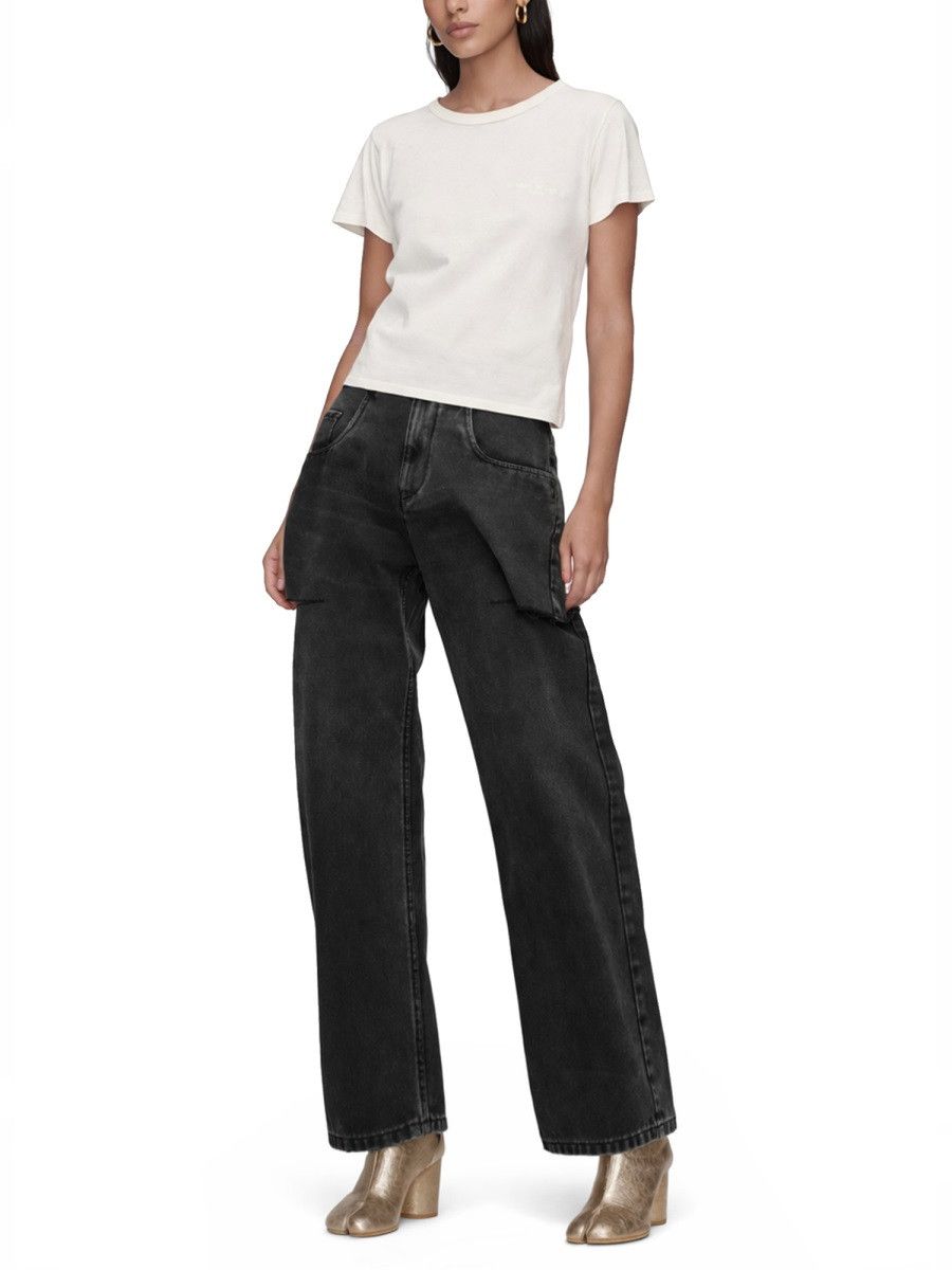 Maison Margiela MAISON MARGIELA JEANS CON DETTAGLIO CUT OUT - BLACK (IT 40) Size 40" / US 18 - 2 Thumbnail