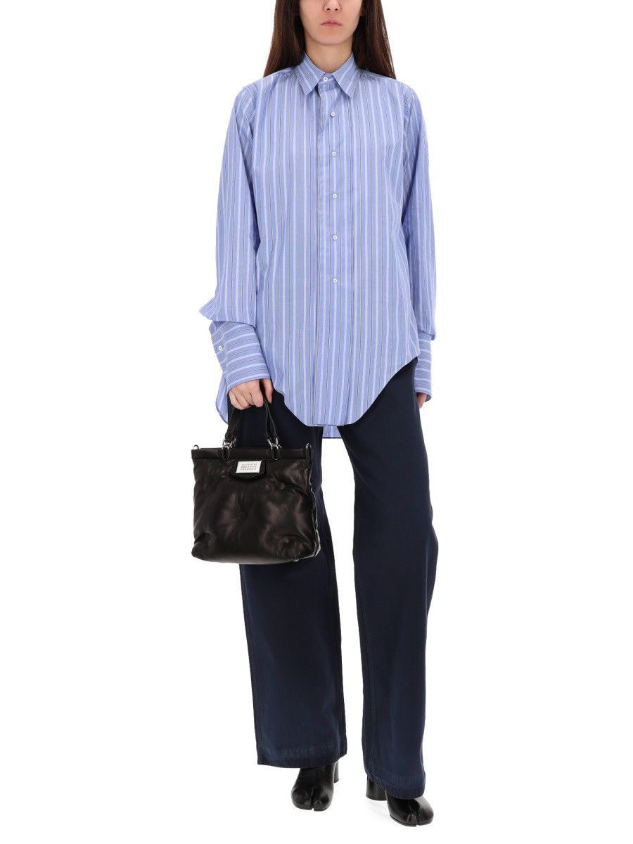 Maison Margiela MAISON MARGIELA PANTS "HERRINGBONE" - BLUE (JEANS 27) Size 27" / US 4 / IT 40 - 2 Thumbnail