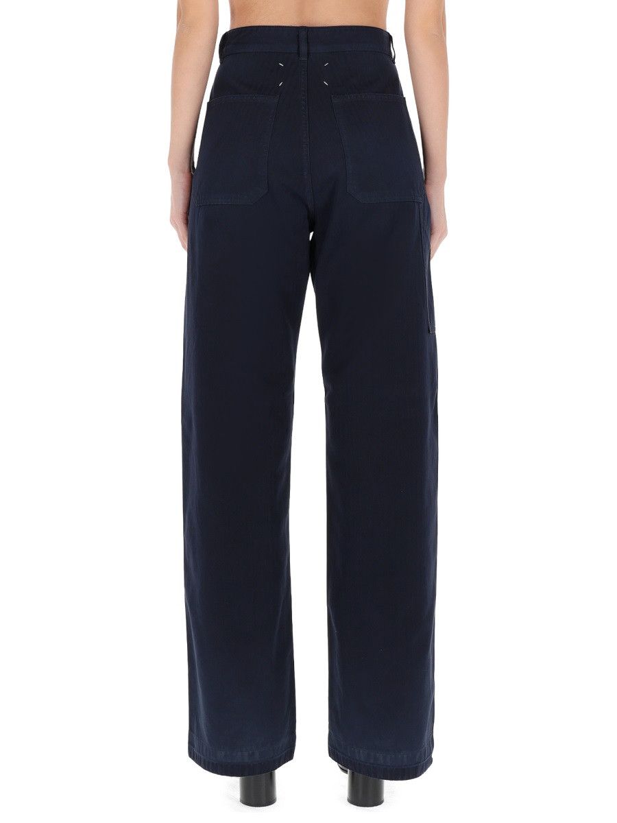 Maison Margiela MAISON MARGIELA PANTS "HERRINGBONE" - BLUE (JEANS 27) Size 27" / US 4 / IT 40 - 4 Thumbnail