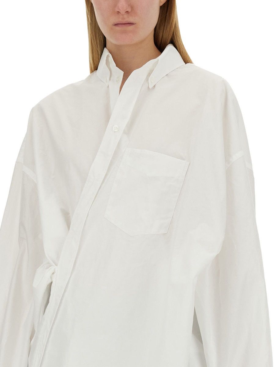 Balenciaga BALENCIAGA WRAP SHIRT - WHITE Size XS / US 0-2 / IT 36-38 - 4 Thumbnail