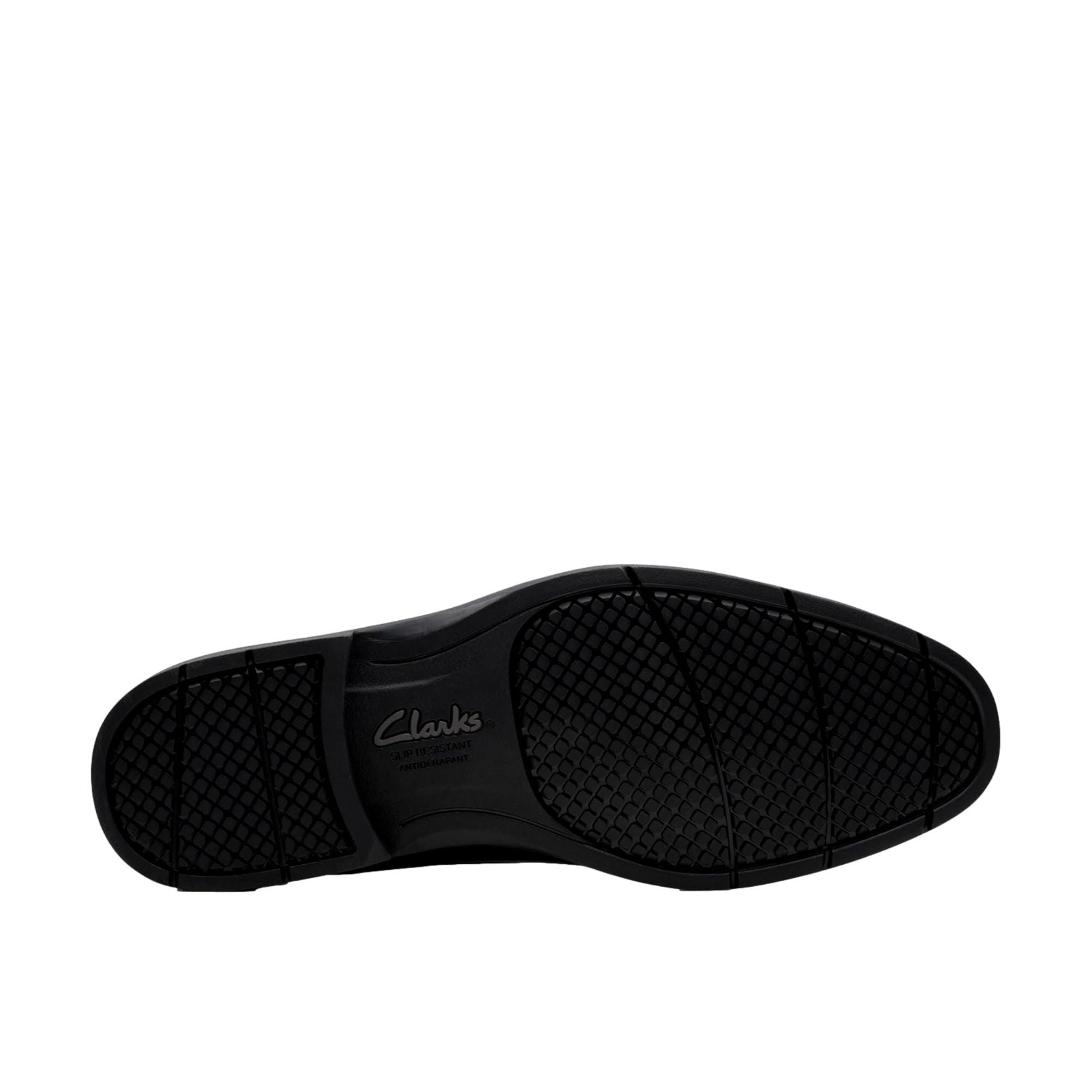 Clarks Eldredge Plain Black Leather 26180261 Size US 11 / EU 44 - 4 Thumbnail