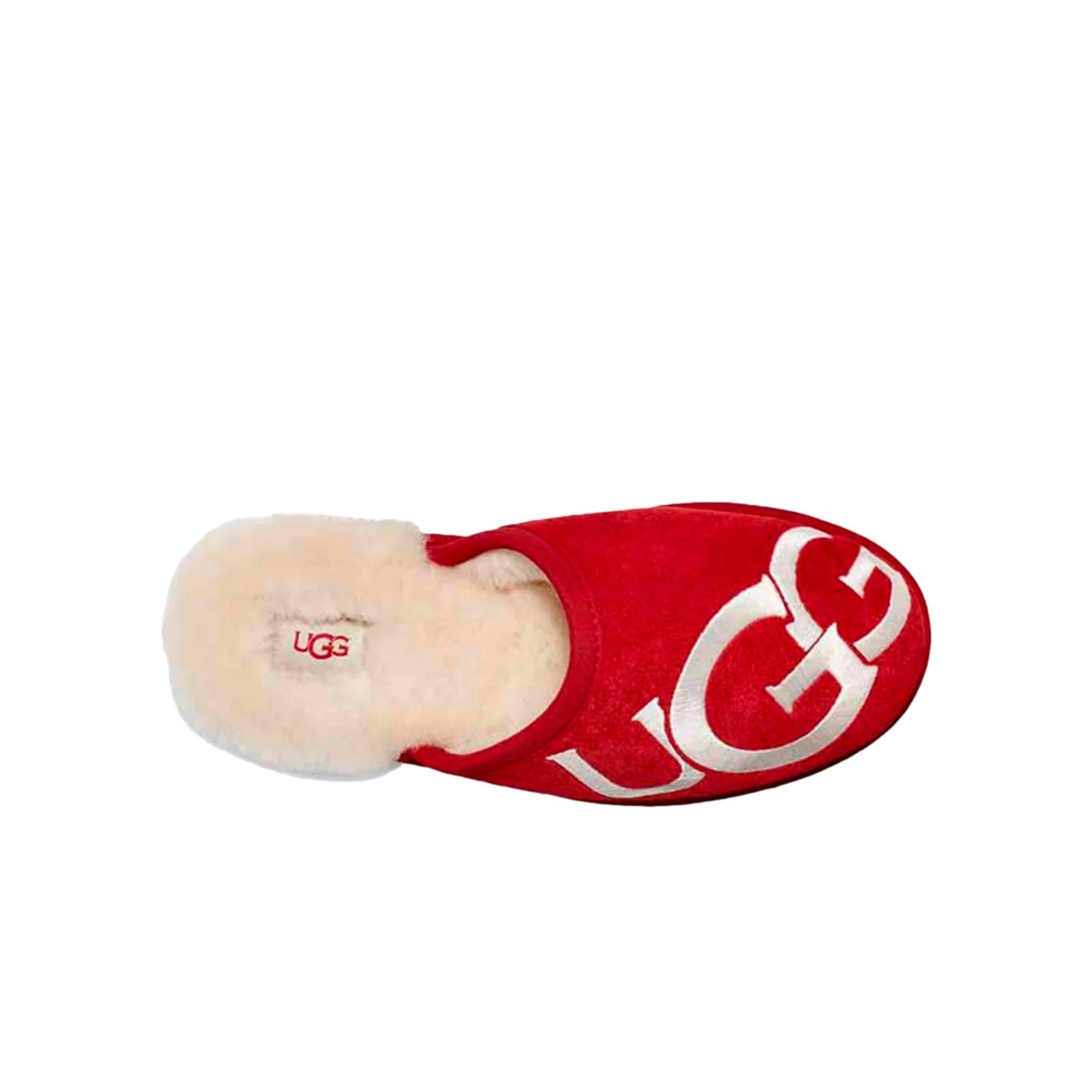 Ugg Scuff Logo Samba Red / Cream 1101324-SRCR Size US 11 / EU 44 - 2 Thumbnail