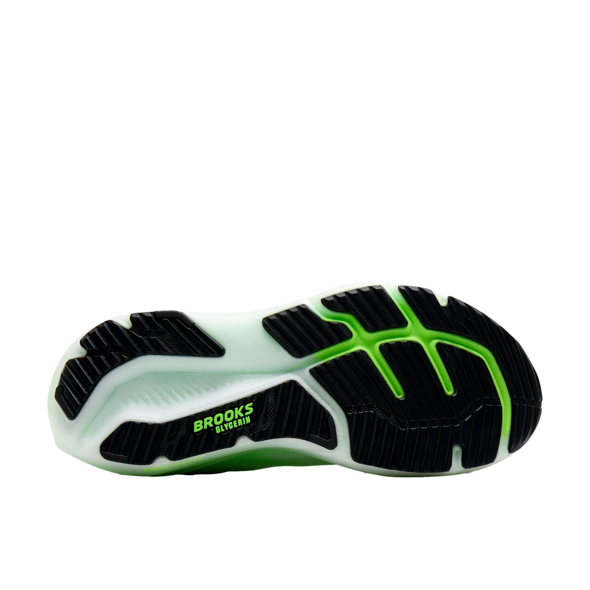 Brooks Glycerin 23 White / Phantom / Green Gecko 110476 1D 154 Size US 11.5 / EU 44-45 - 4 Thumbnail
