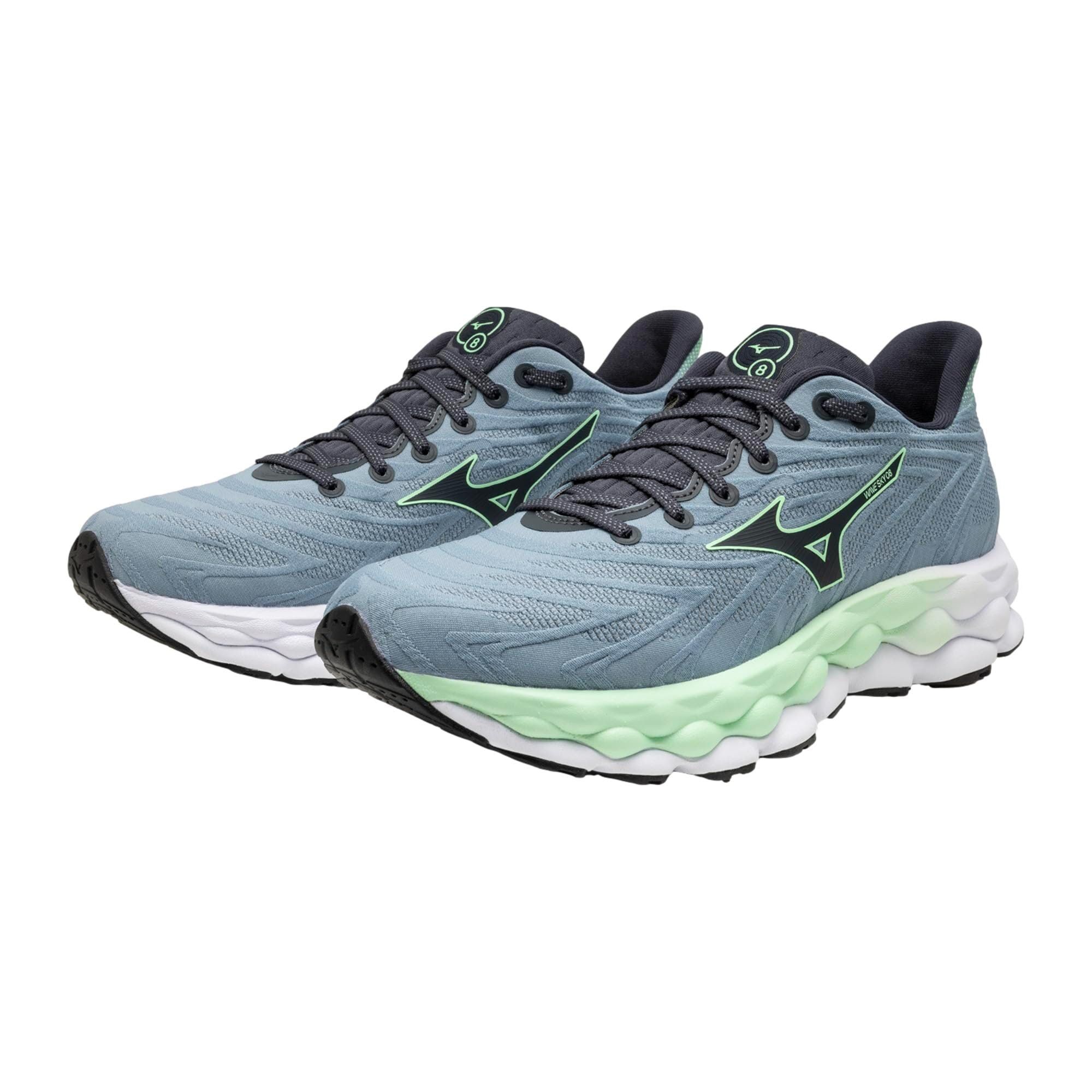 Mizuno Wave Sky 8 Citadel / Vintage Indigo J1GC240251 Size US 11.5 / EU 44-45 - 2 Thumbnail