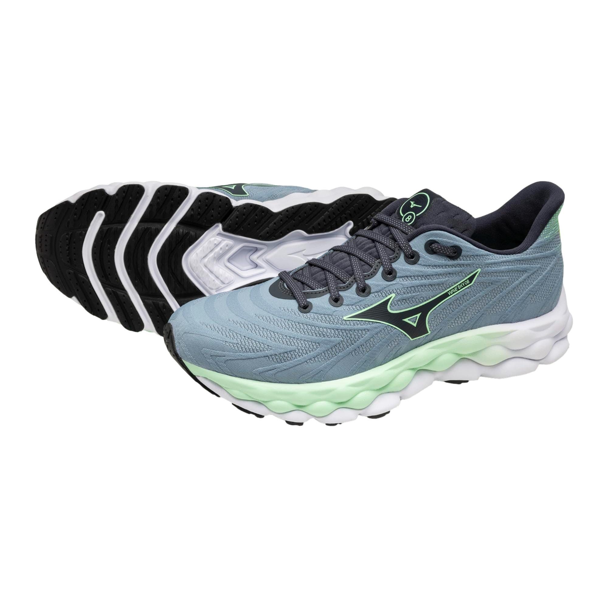 Mizuno Wave Sky 8 Citadel / Vintage Indigo J1GC240251 Size US 11.5 / EU 44-45 - 3 Thumbnail