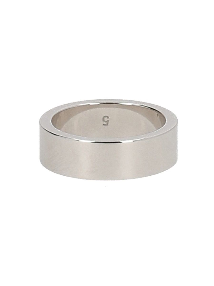 Maison Margiela MAISON MARGIELA LOGO RING - GREY (NUMERIC 5) Size ONE SIZE - 2 Thumbnail