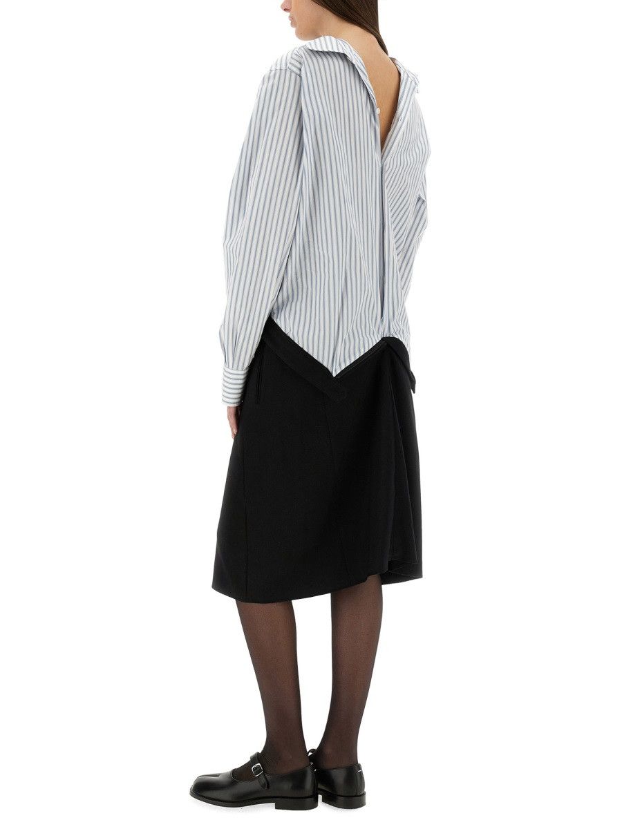 Maison Margiela MAISON MARGIELA INVERTED STRIPED DRESS-SHIRT - MULTI (IT 42) Size M / US 6-8 / IT 42-44 - 2 Thumbnail