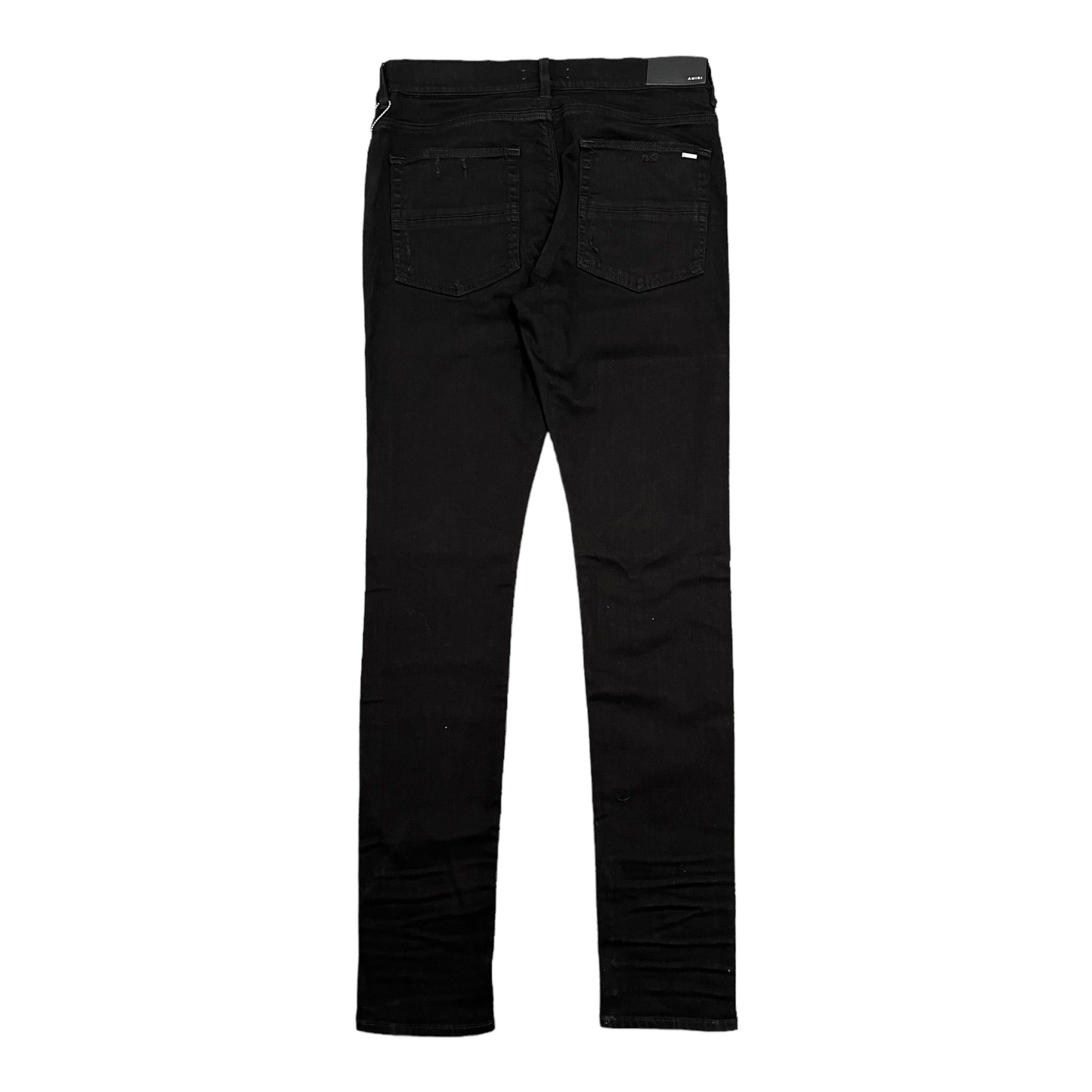 Amiri Amiri MX1 Leather Patch Jeans Black Black Size US 34 / EU 50 - 2 Thumbnail