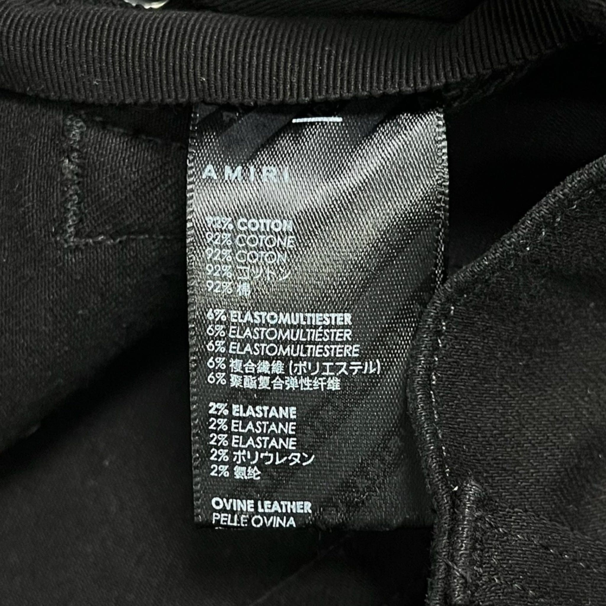 Amiri Amiri MX1 Leather Patch Jeans Black Black Size US 34 / EU 50 - 5 Thumbnail